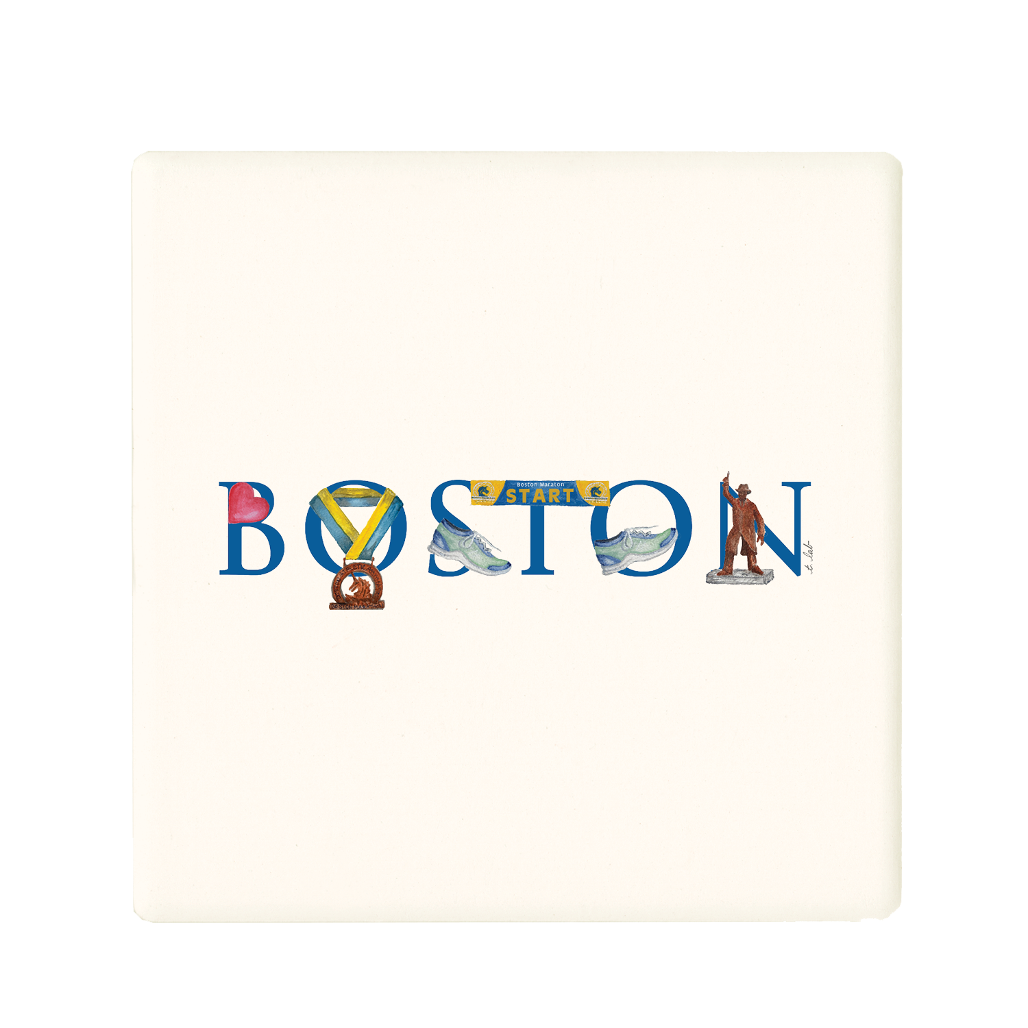 boston marathon version coaster