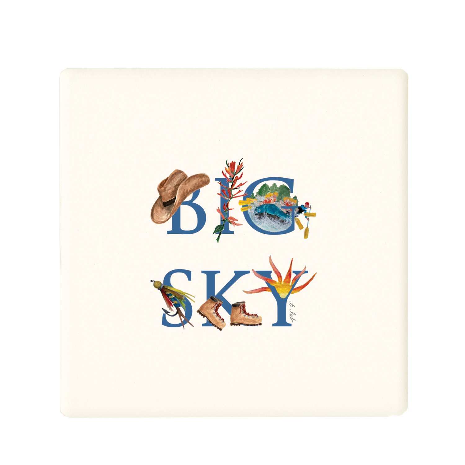 big sky spring summer fall coaster