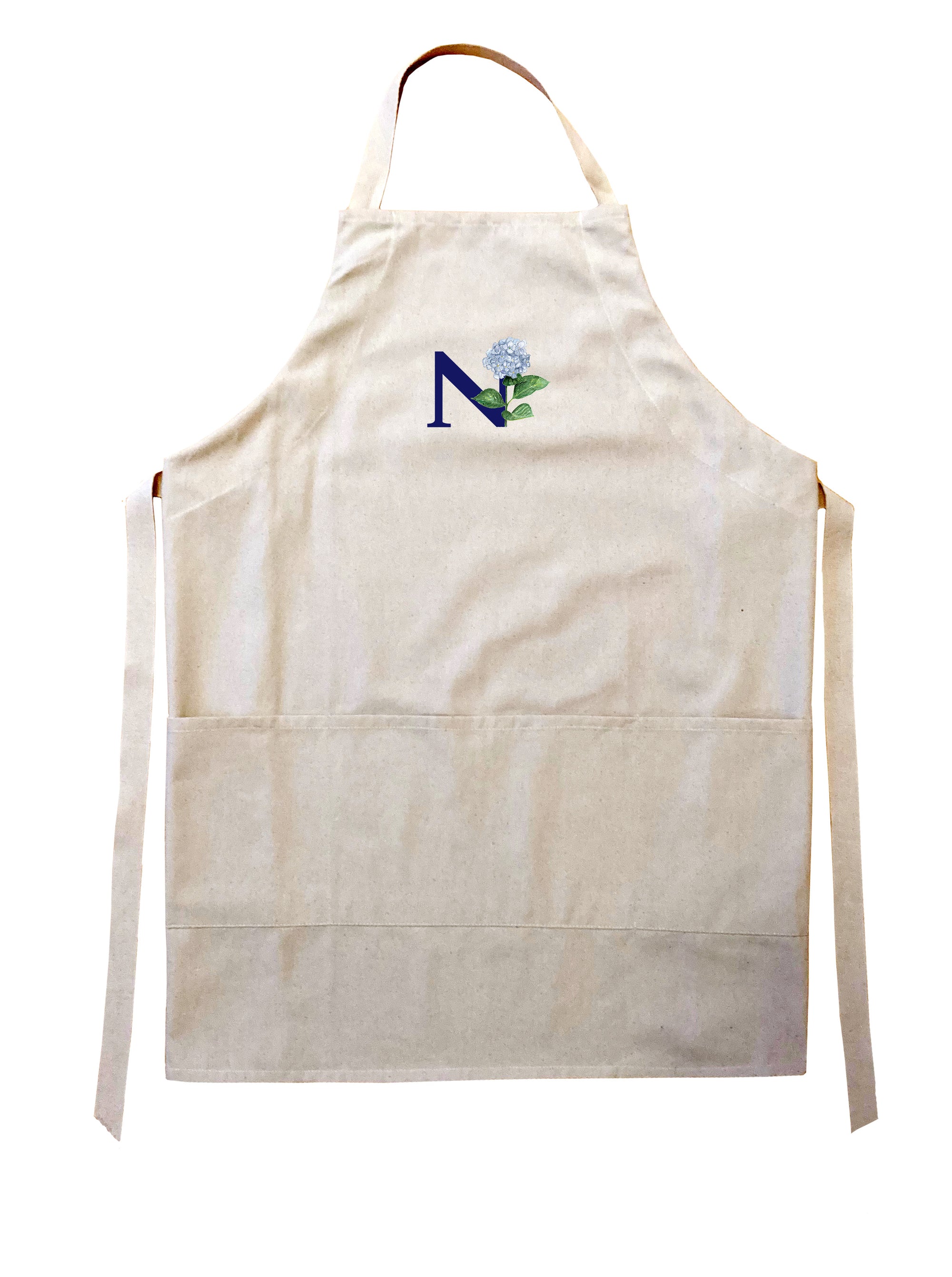 nautical n with hydrangea apron