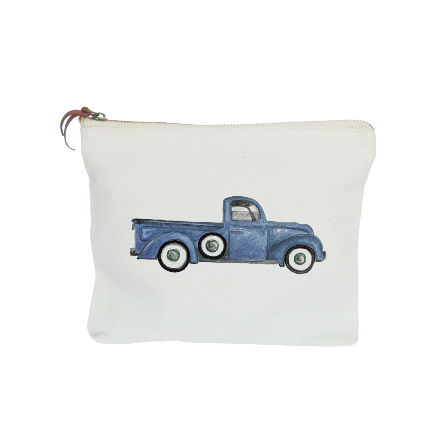 blue truck zipper pouch