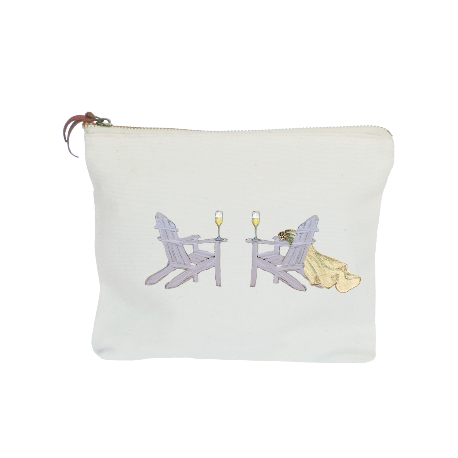 wedding adirondak chairs zipper pouch