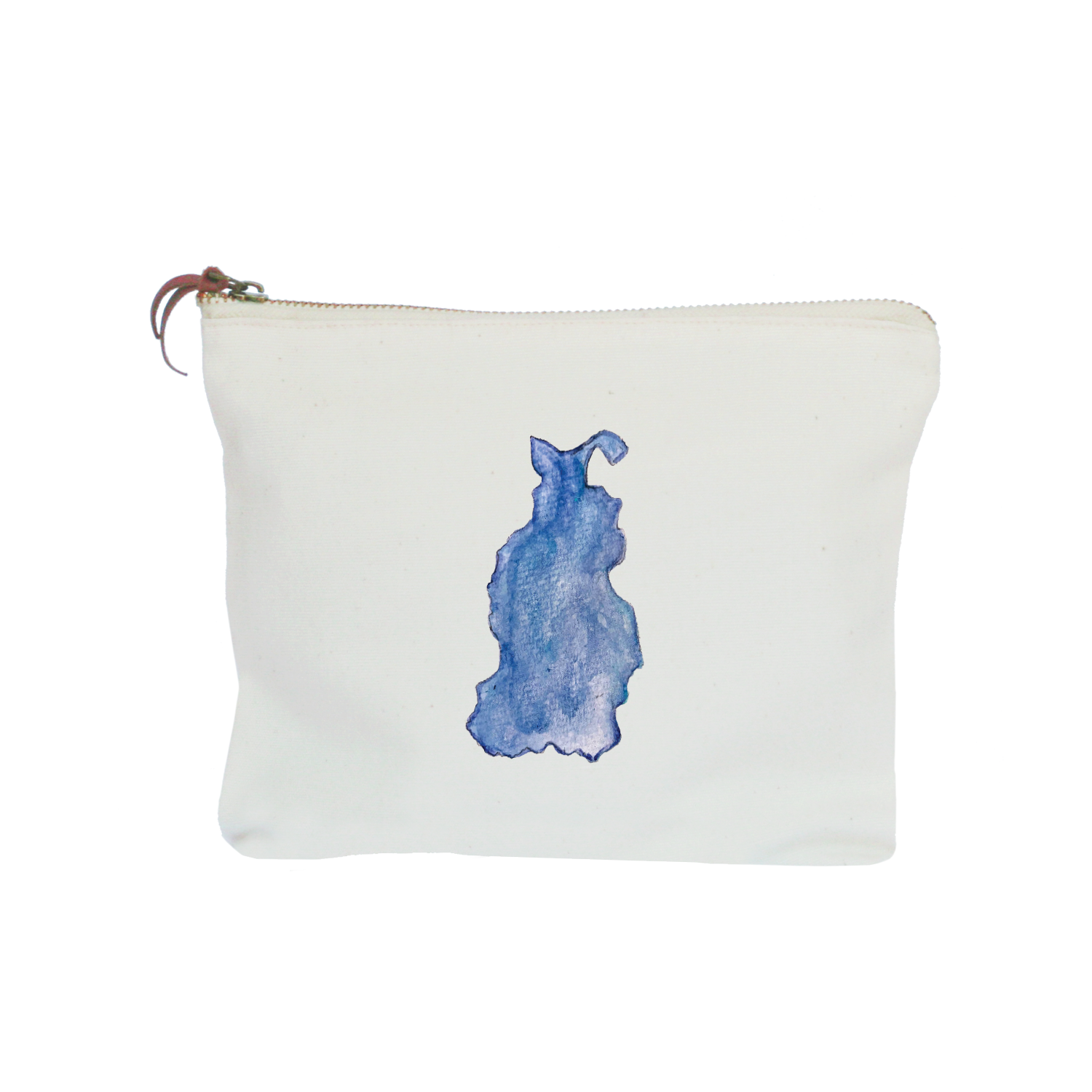 beaver island shape zipper pouch