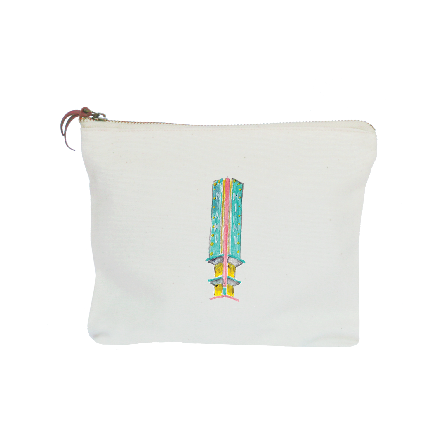 miami art deco marquis zipper pouch