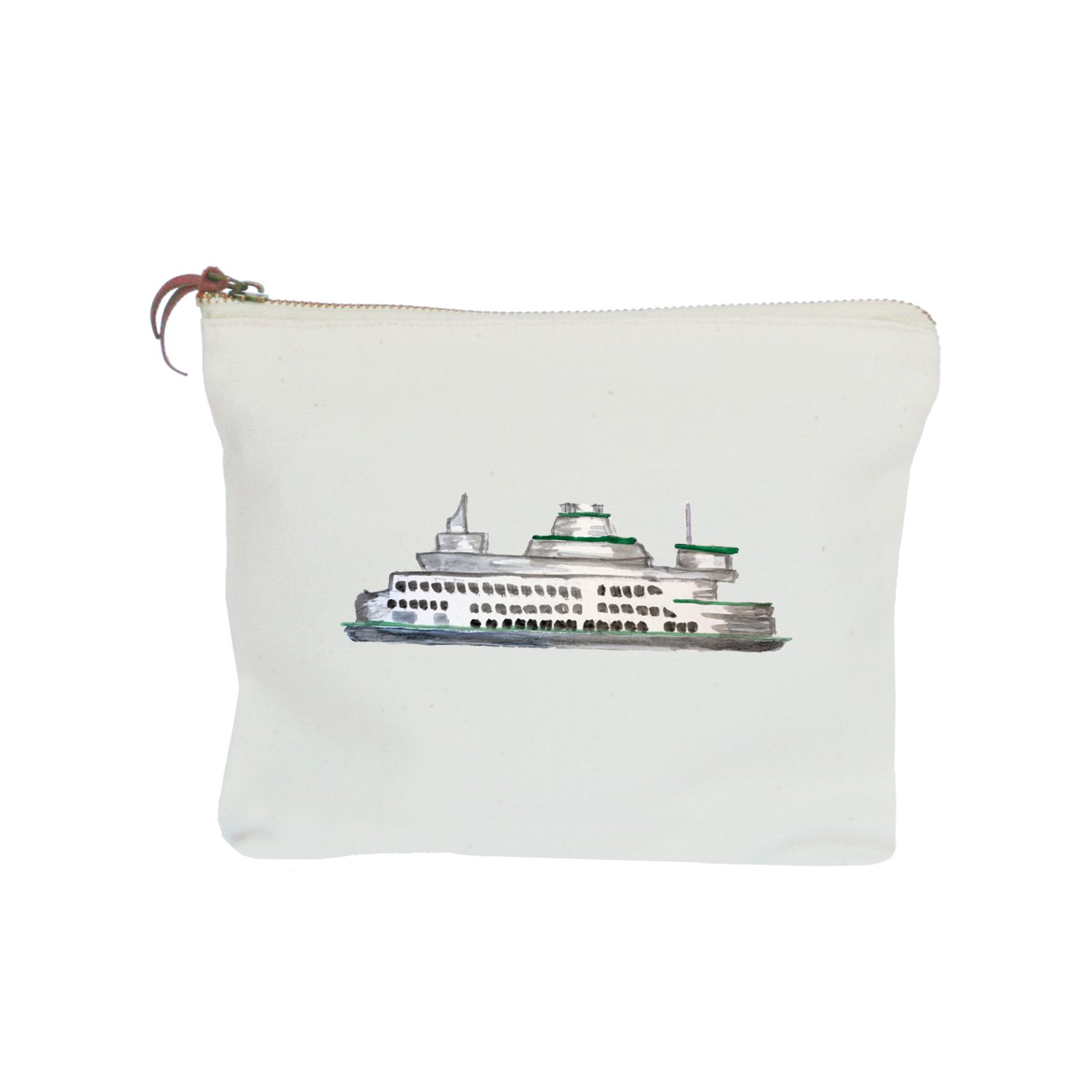 seattle ferry zipper pouch