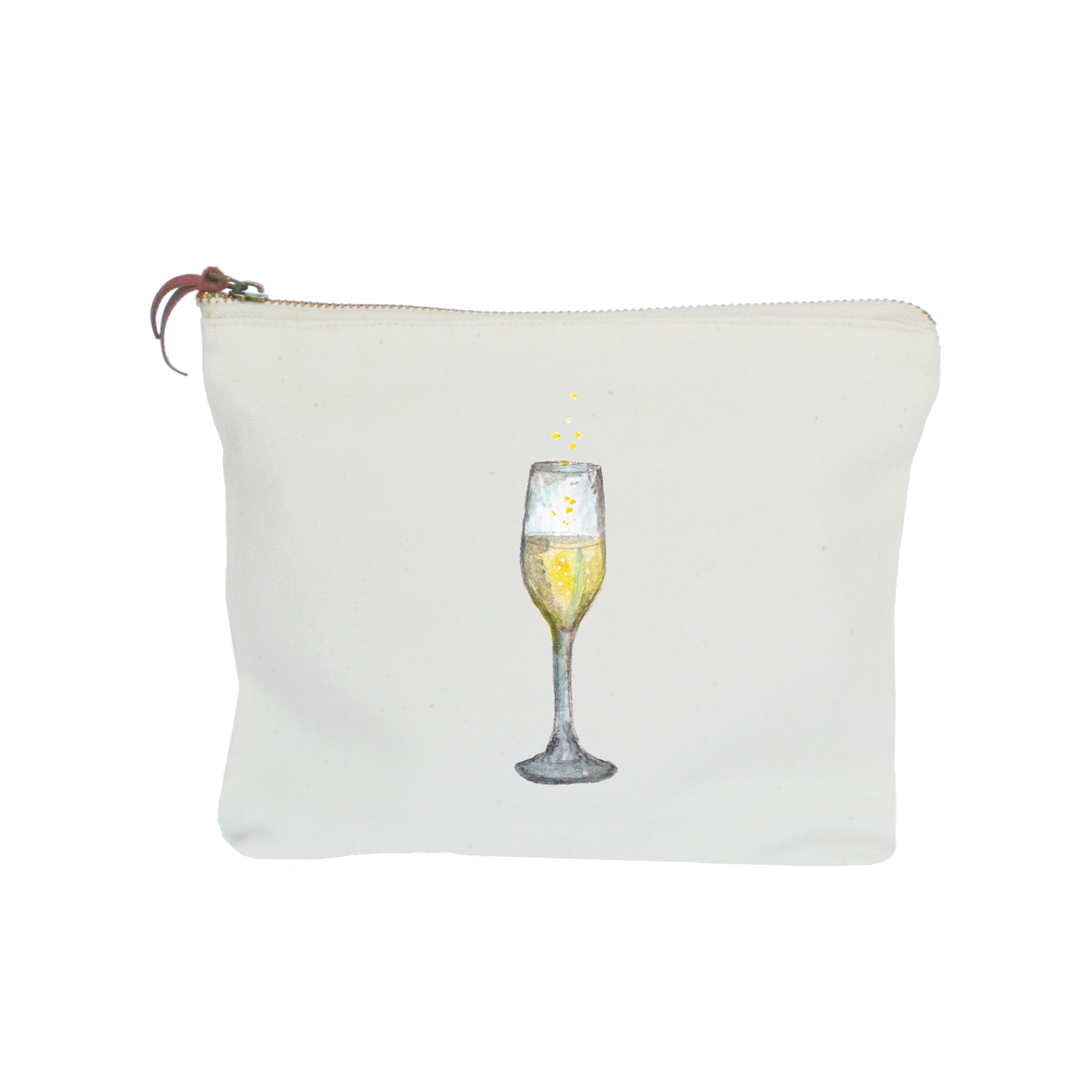 champagne 2024 zipper pouch