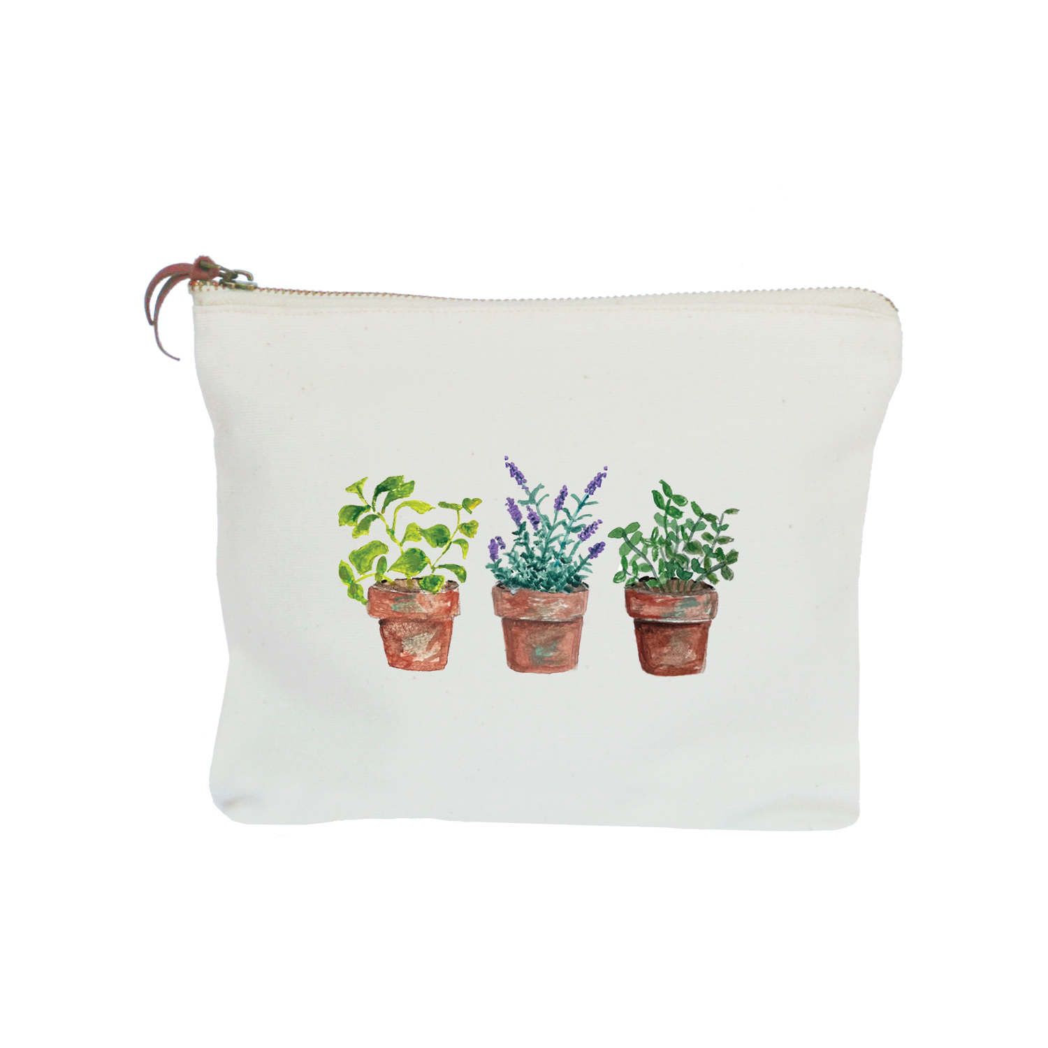 herbs in pot zipper pouch