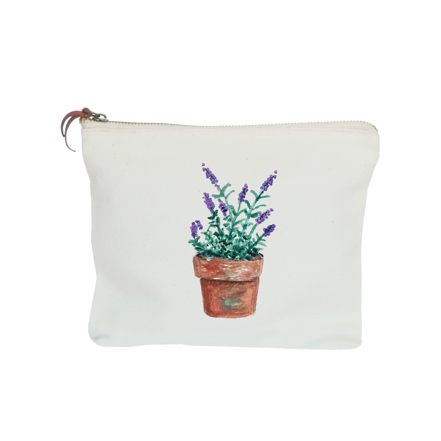 lavender in pot zipper pouch