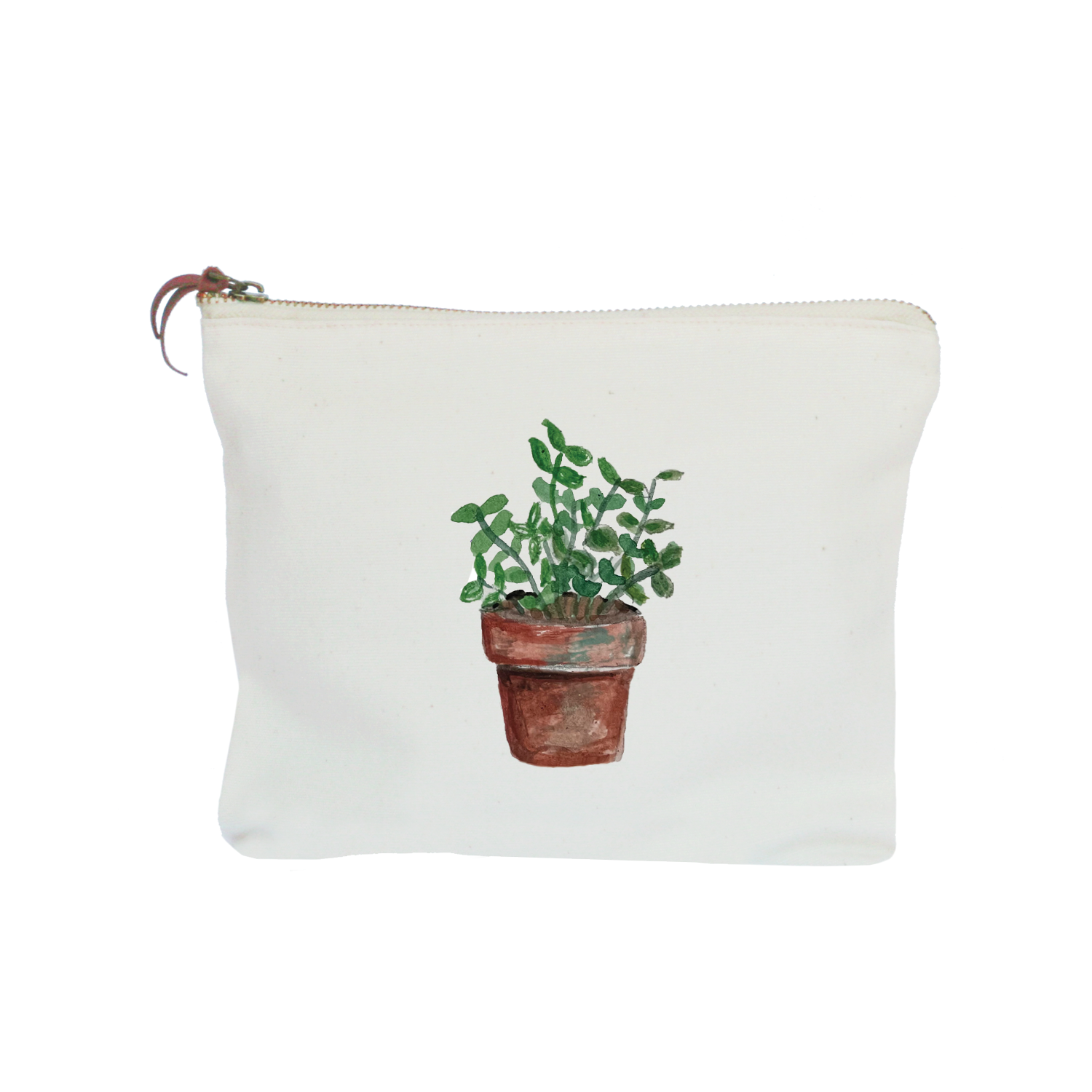 mint in pot zipper pouch