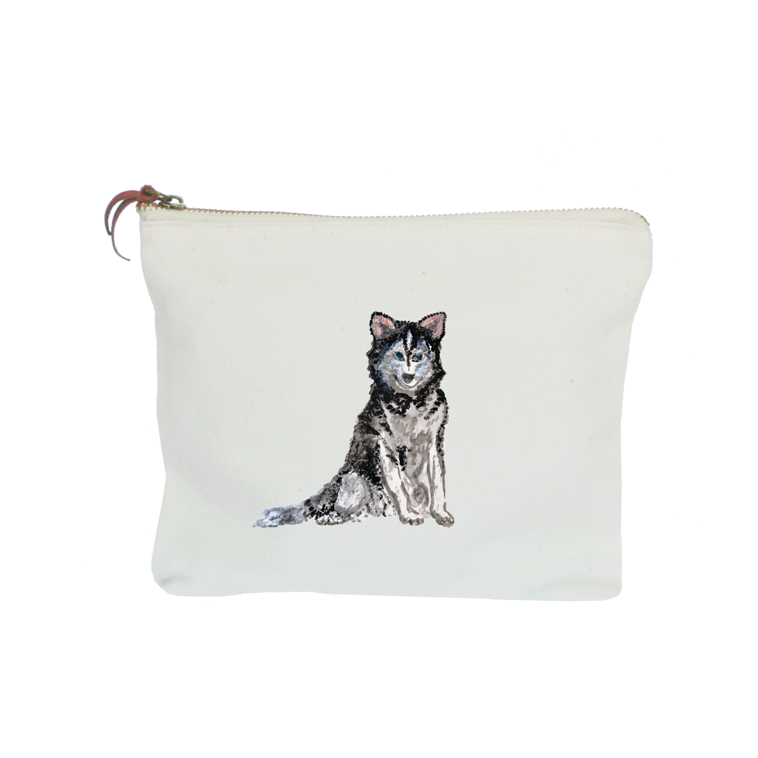 siberian husky zipper pouch