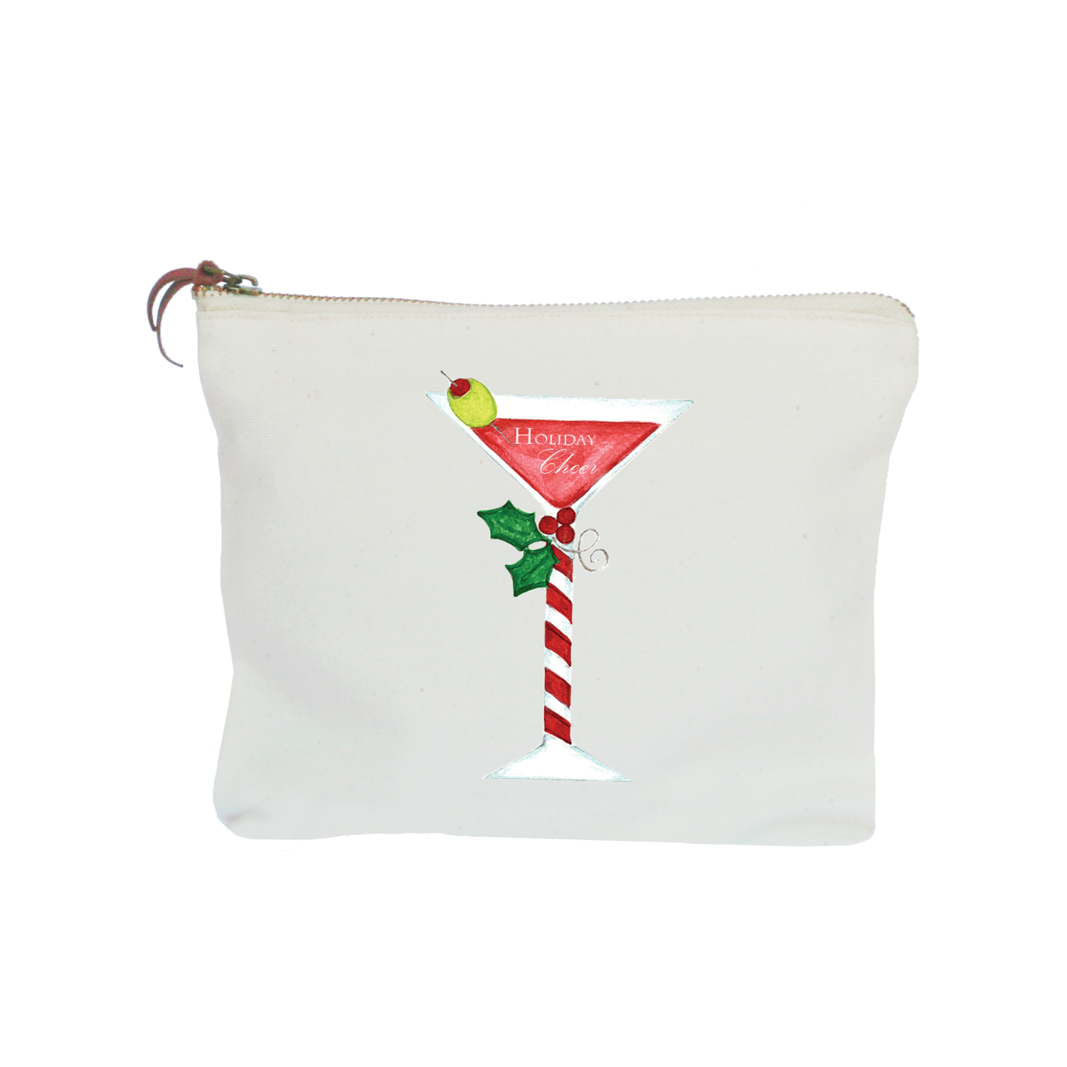 merrier with martini zipper pouch