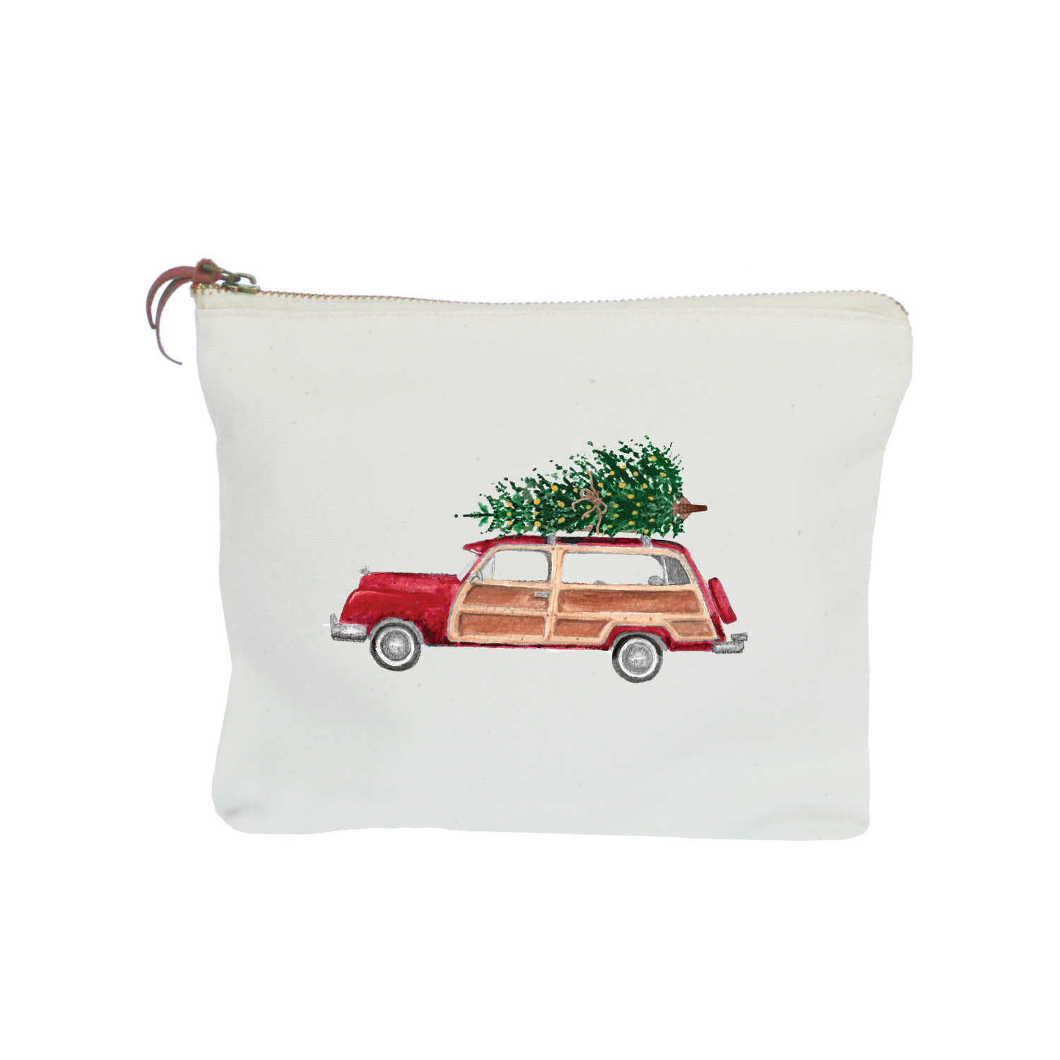 red woody with tree zipper pouch