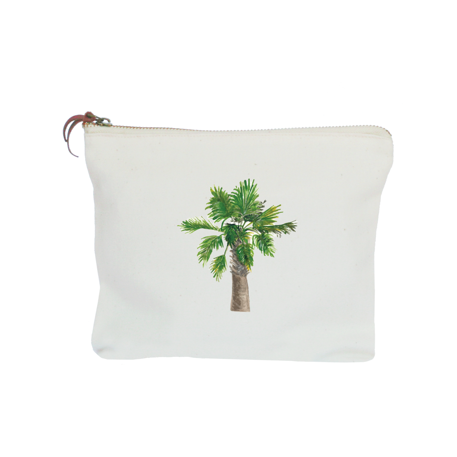palmetto palm tree zipper pouch