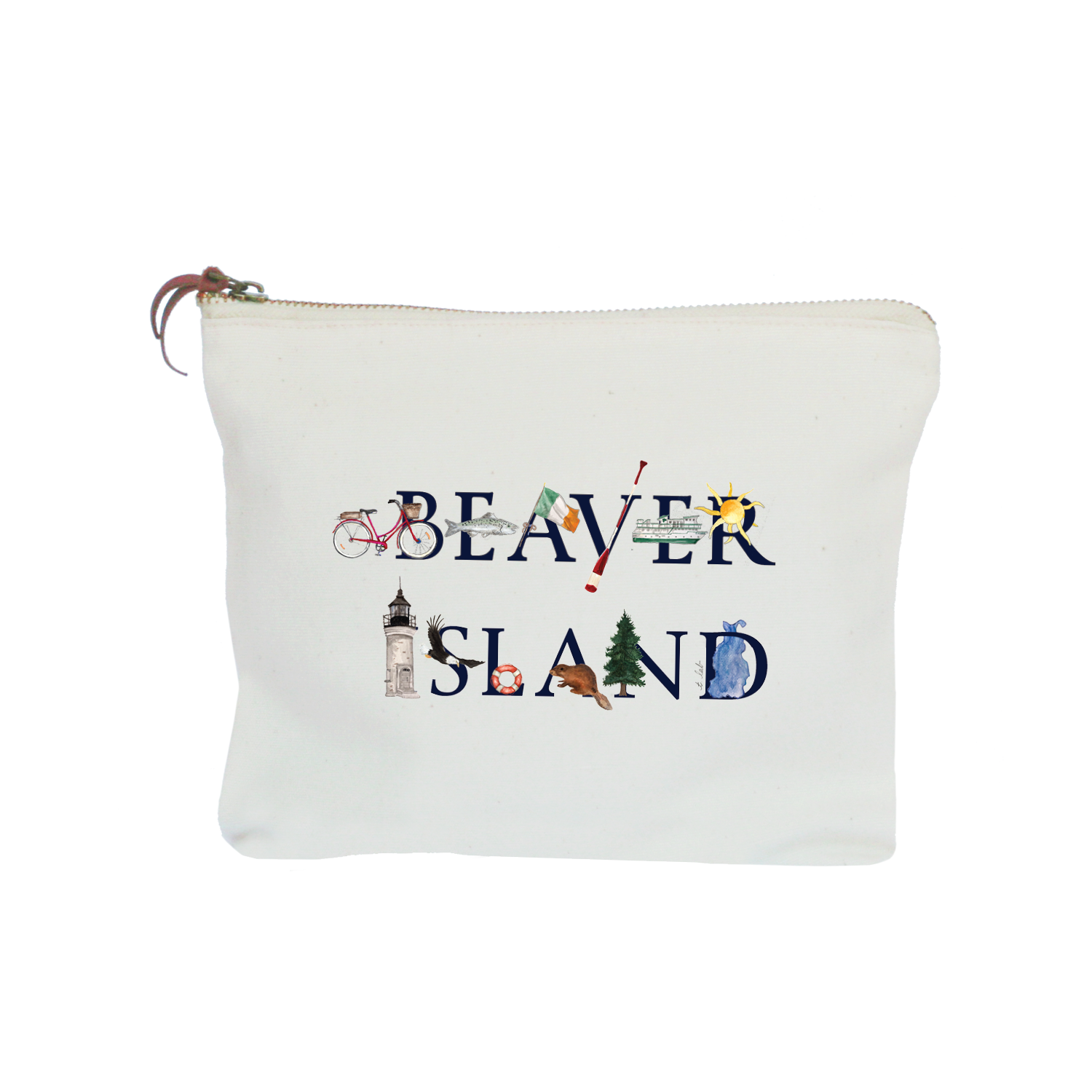 beaver island zipper pouch
