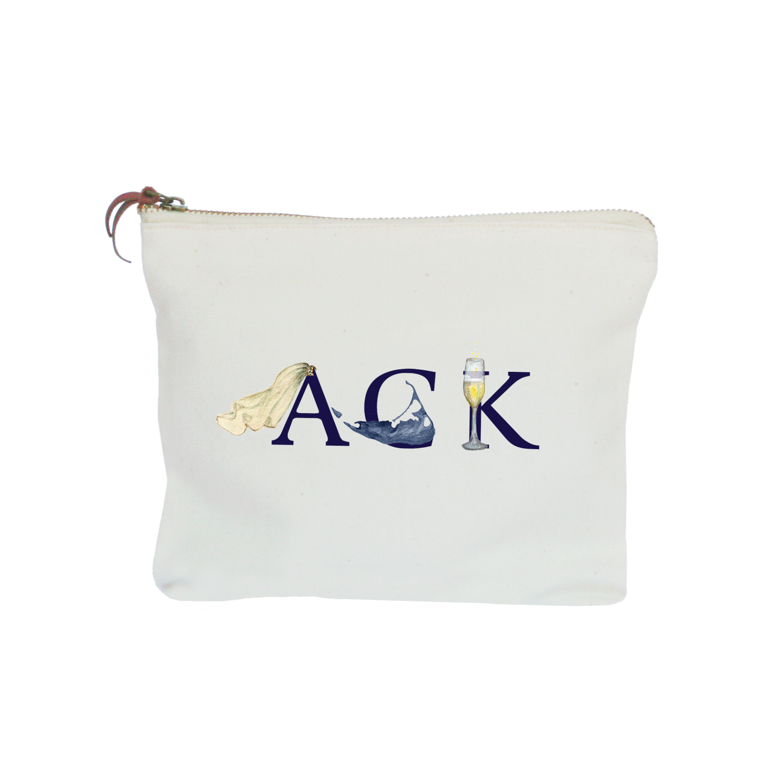 ACK wedding zipper pouch