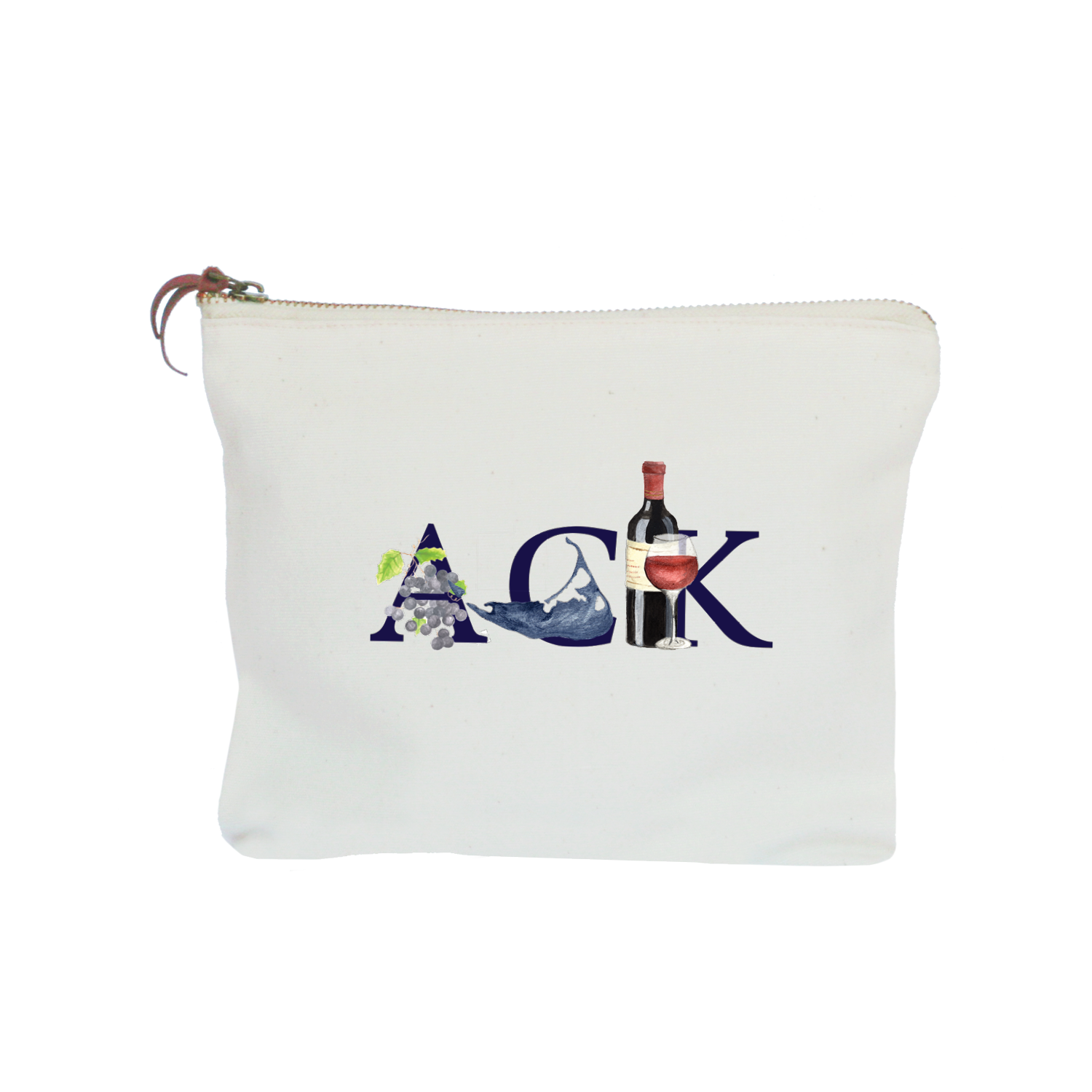 ACK wine zipper pouch