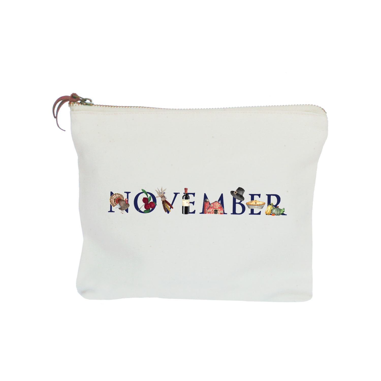 november zipper pouch