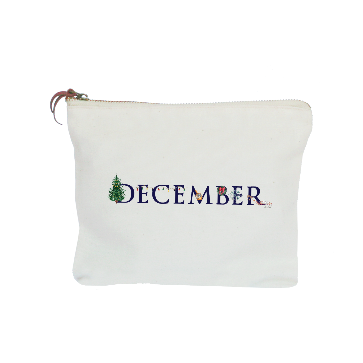 december zipper pouch