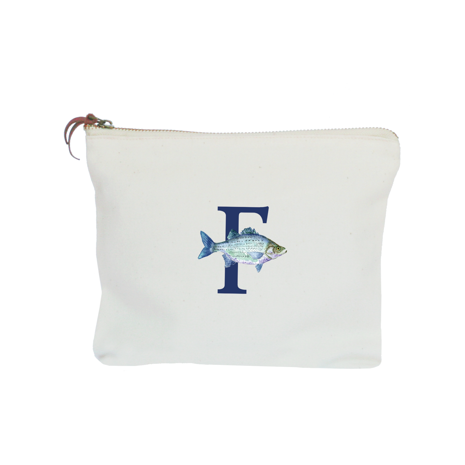 nautical alphabet - F zipper pouch