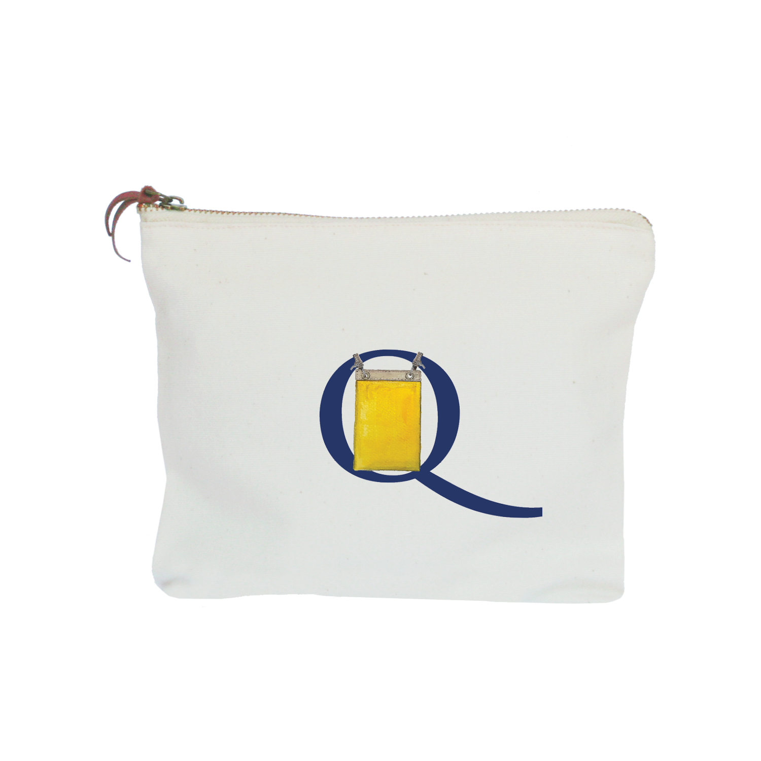 nautical alphabet - Q zipper pouch