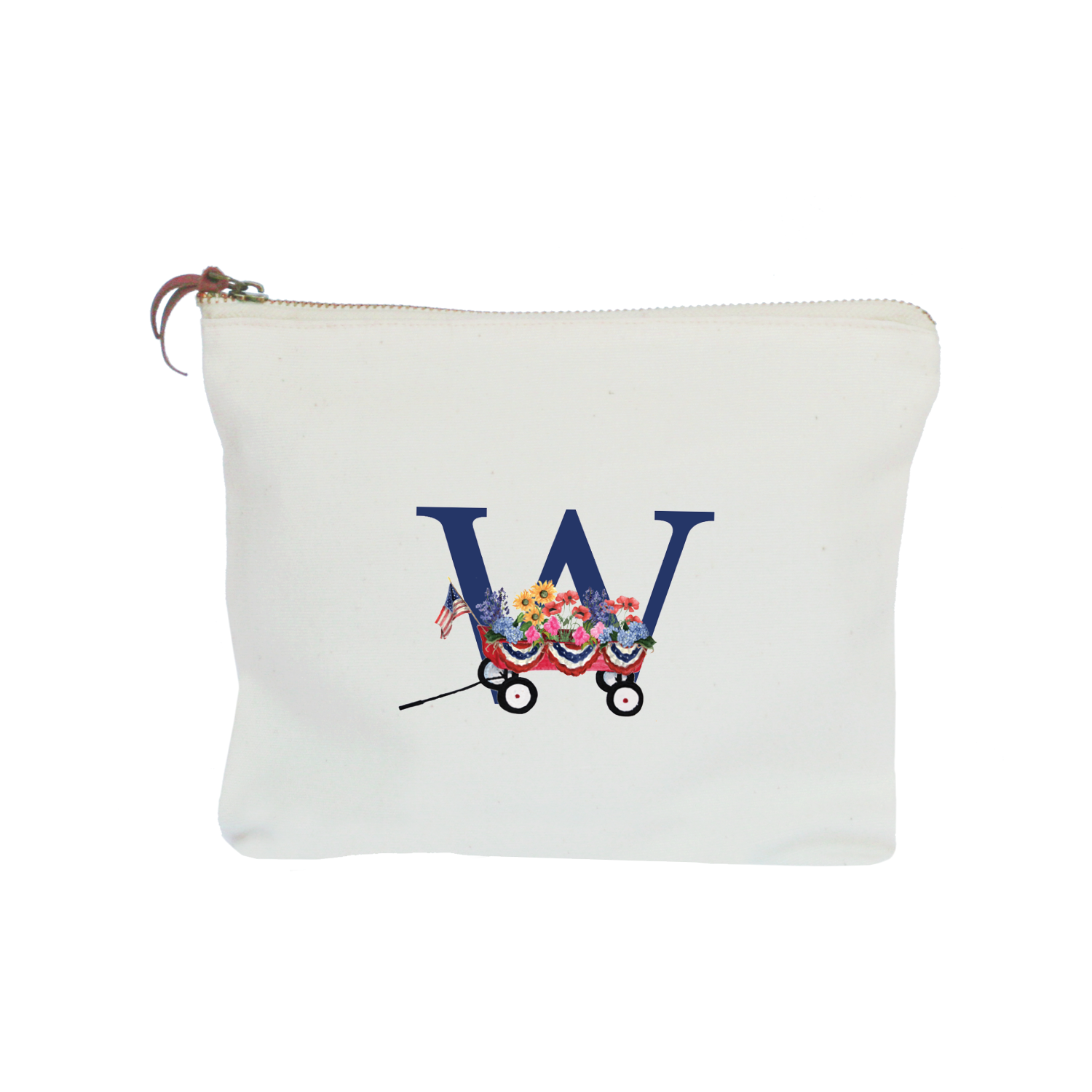 nautical alphabet - W zipper pouch