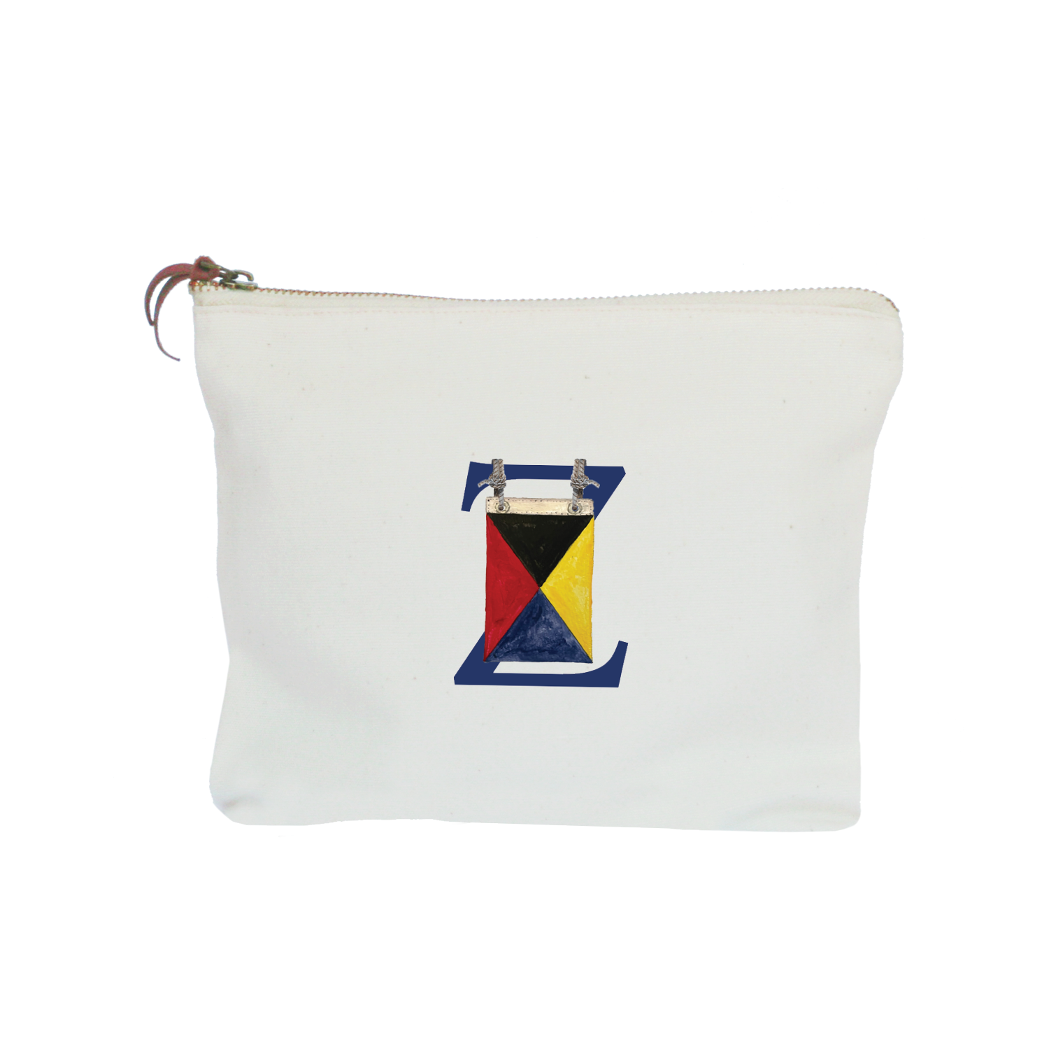 nautical alphabet - Z zipper pouch