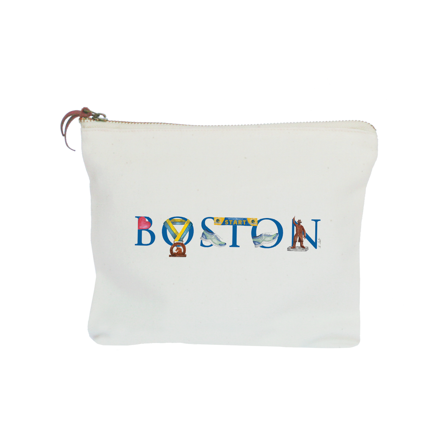 boston marathon version zipper pouch
