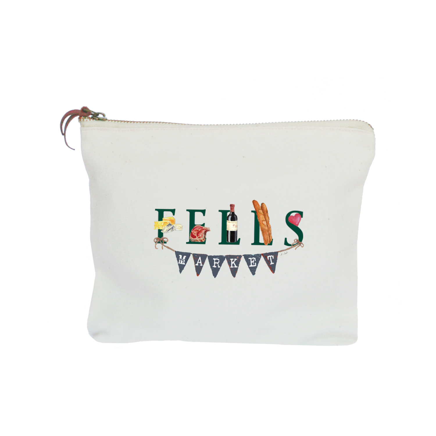 fells market zipper pouch