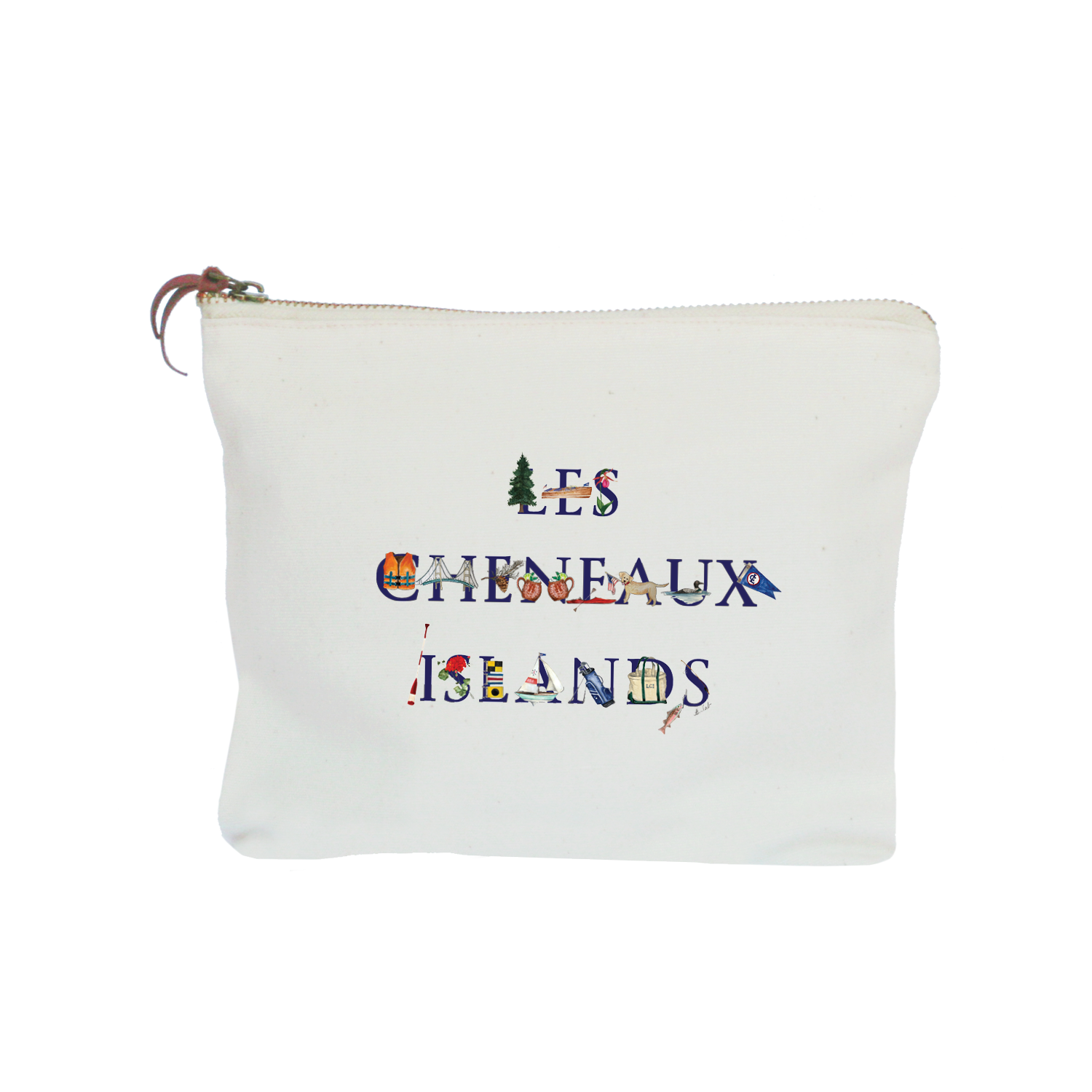 les cheneaux islands zipper pouch