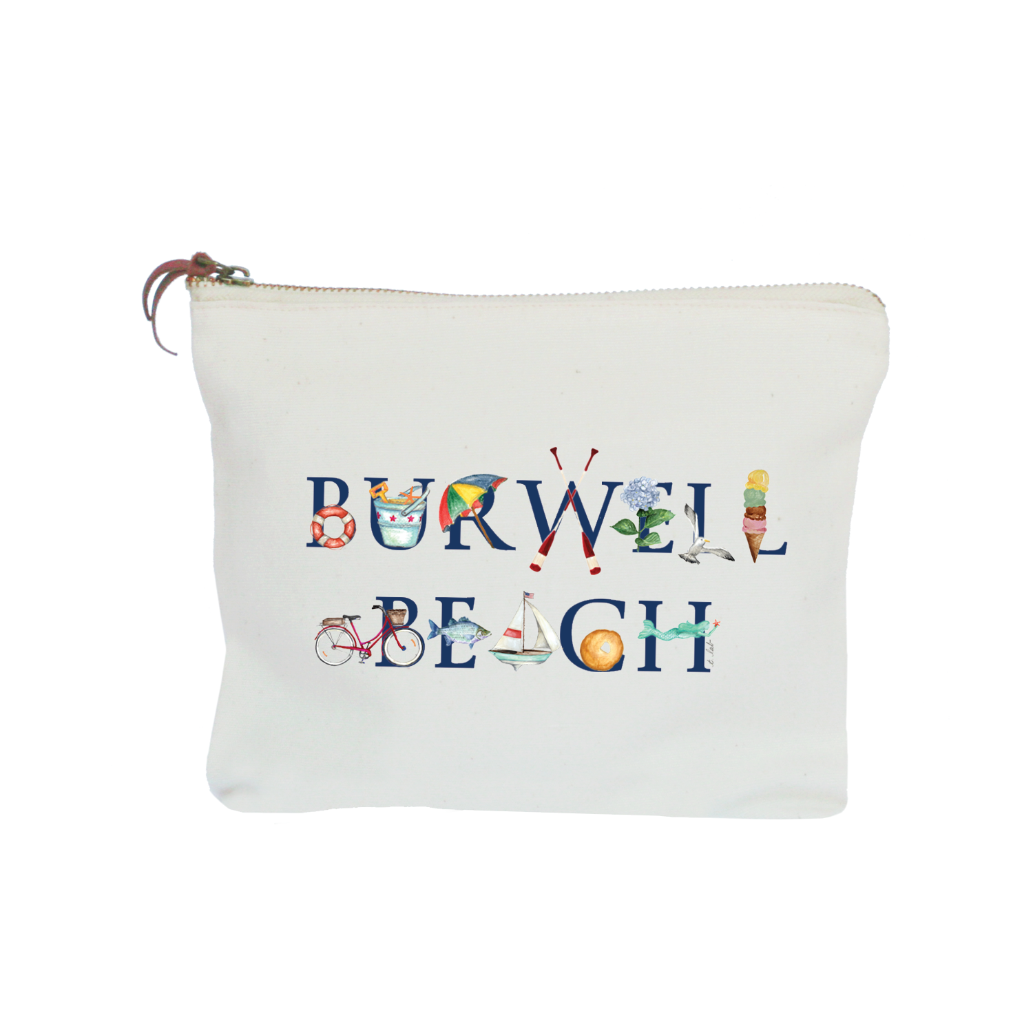 burwell beach zipper pouch