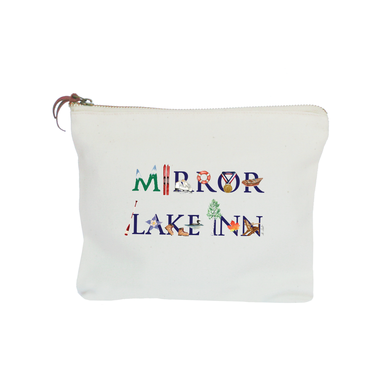 mirror lake inn zipper pouch