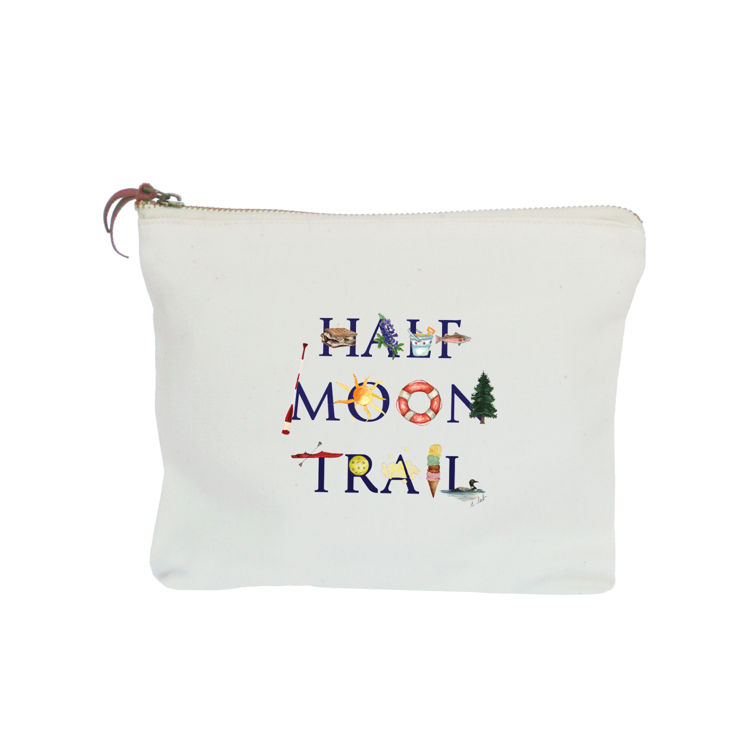 half moon trail zipper pouch