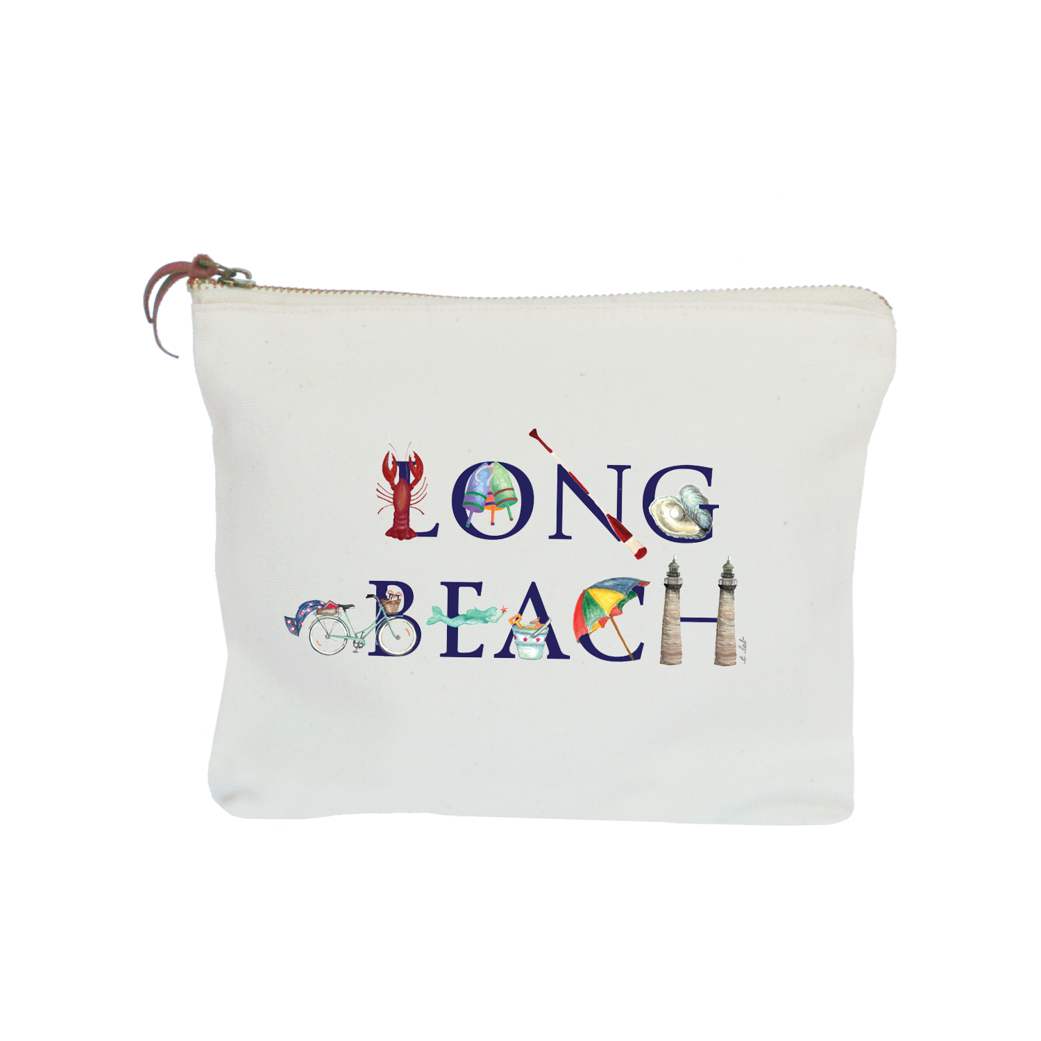 long beach ma zipper pouch