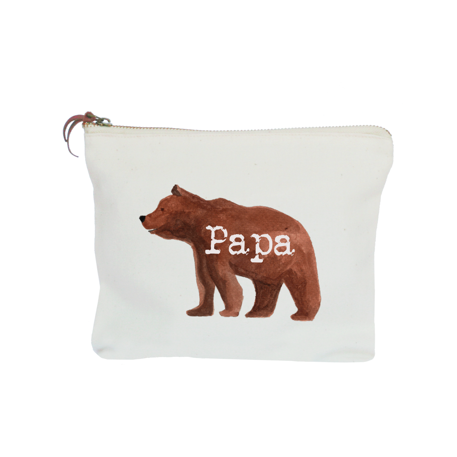 papa bear zipper pouch