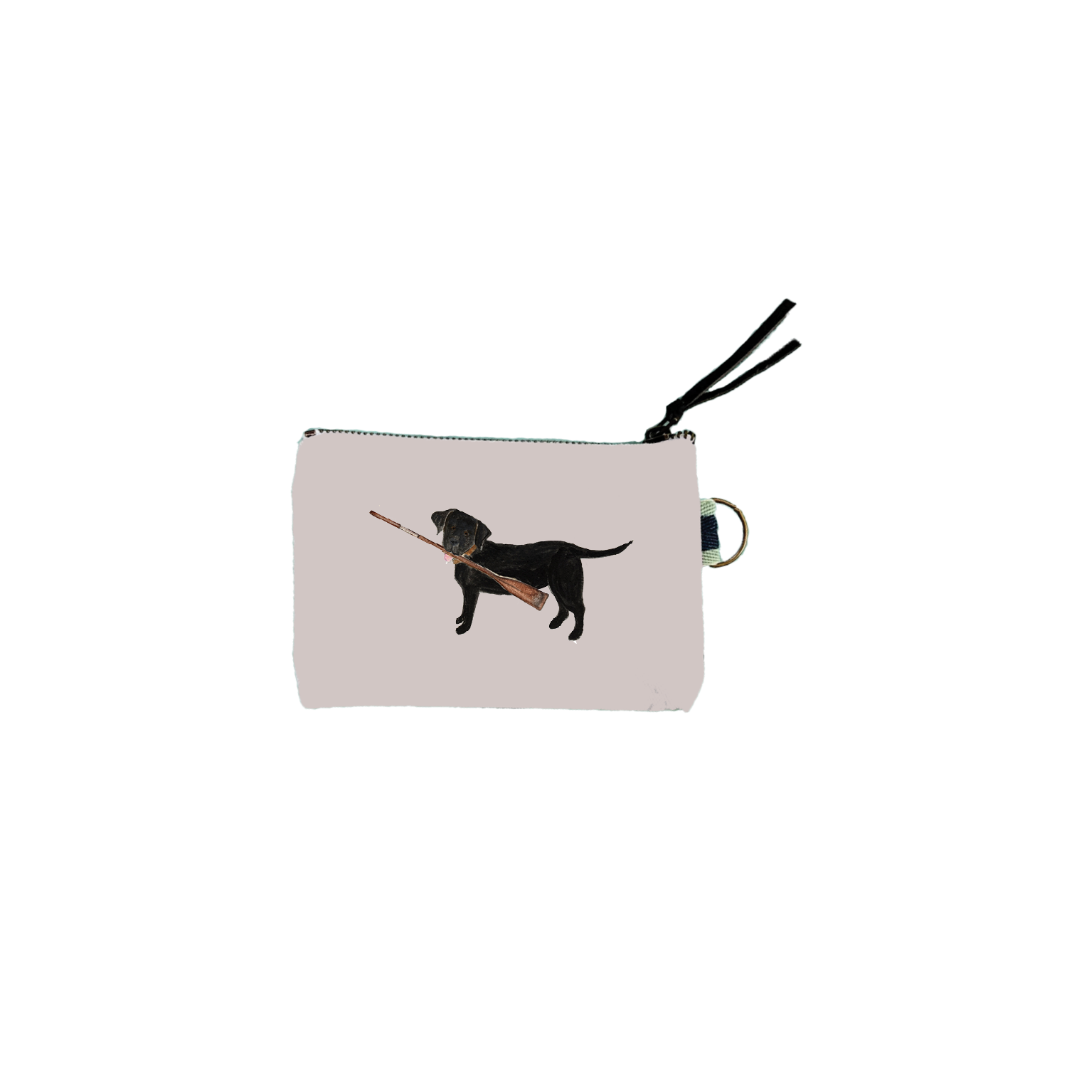 black lab with oar mini zip