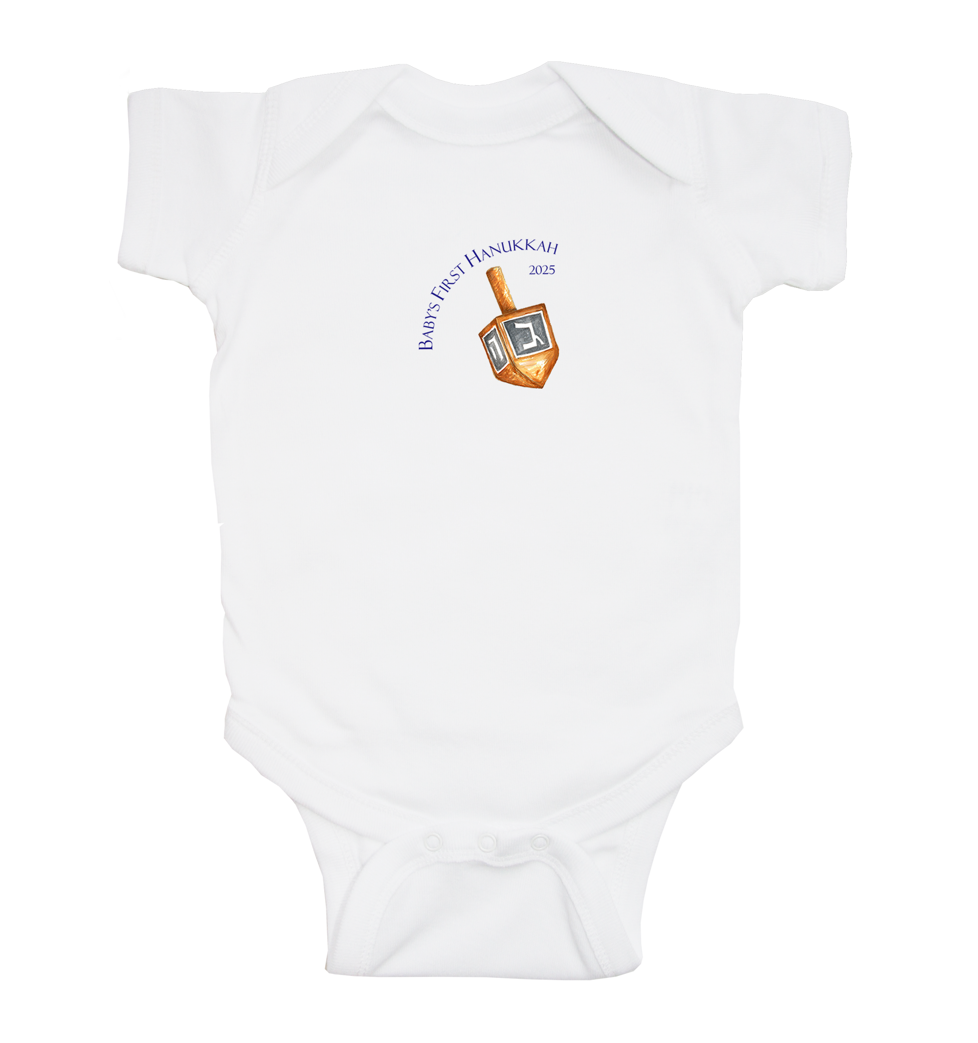 baby's first hanukkah baby snap up short sleeve