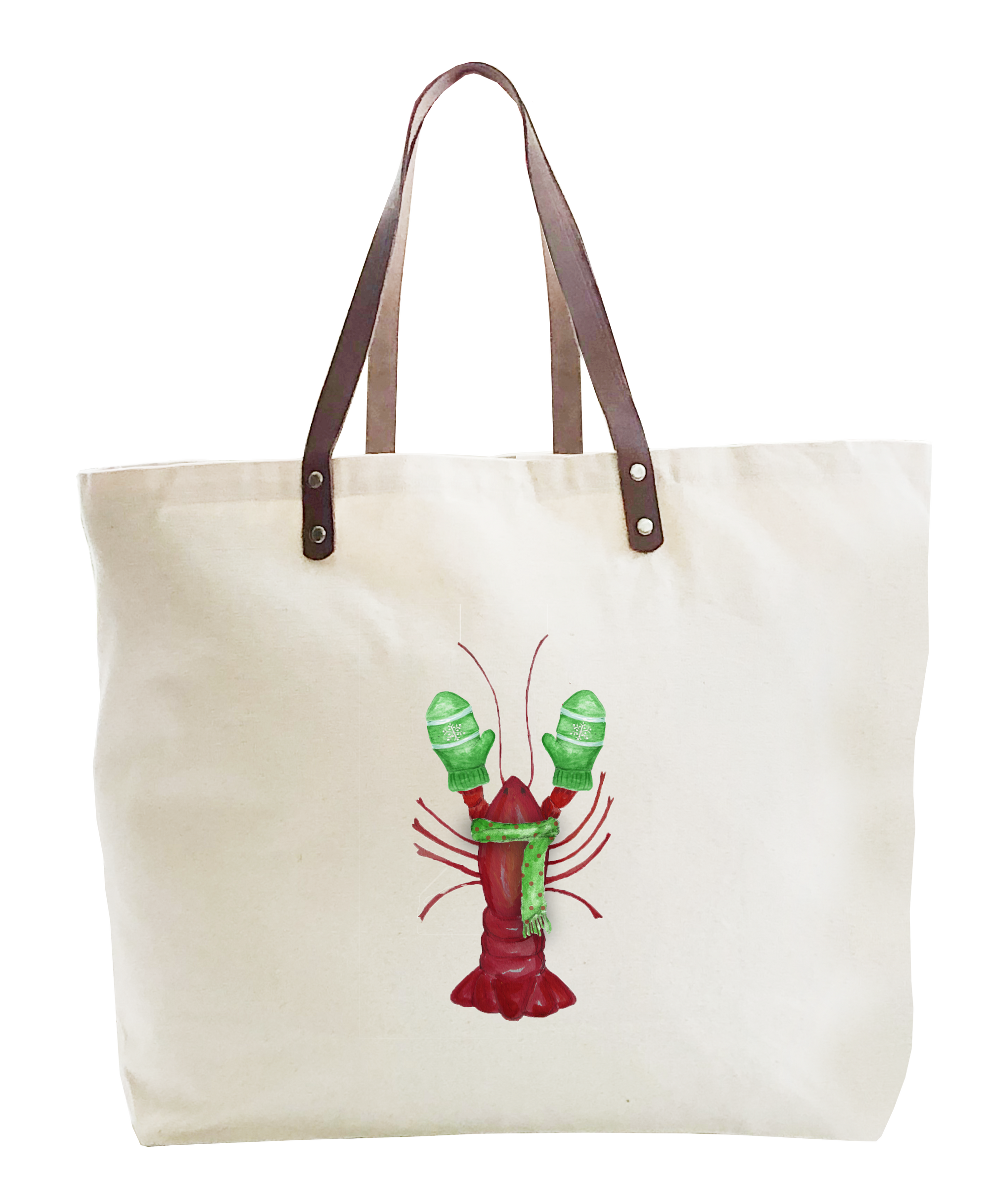 winter lobster large tote