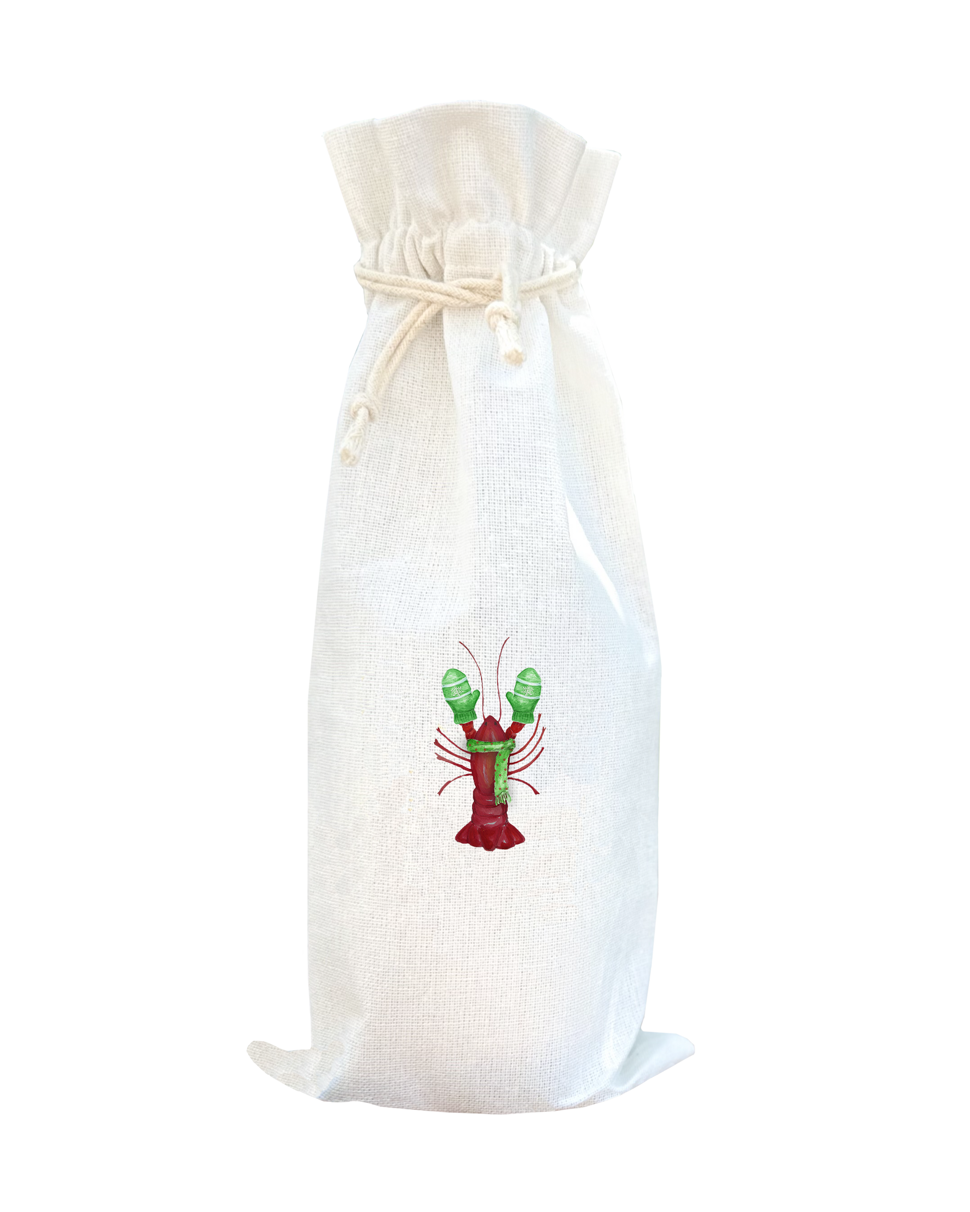 winter lobster wine bag