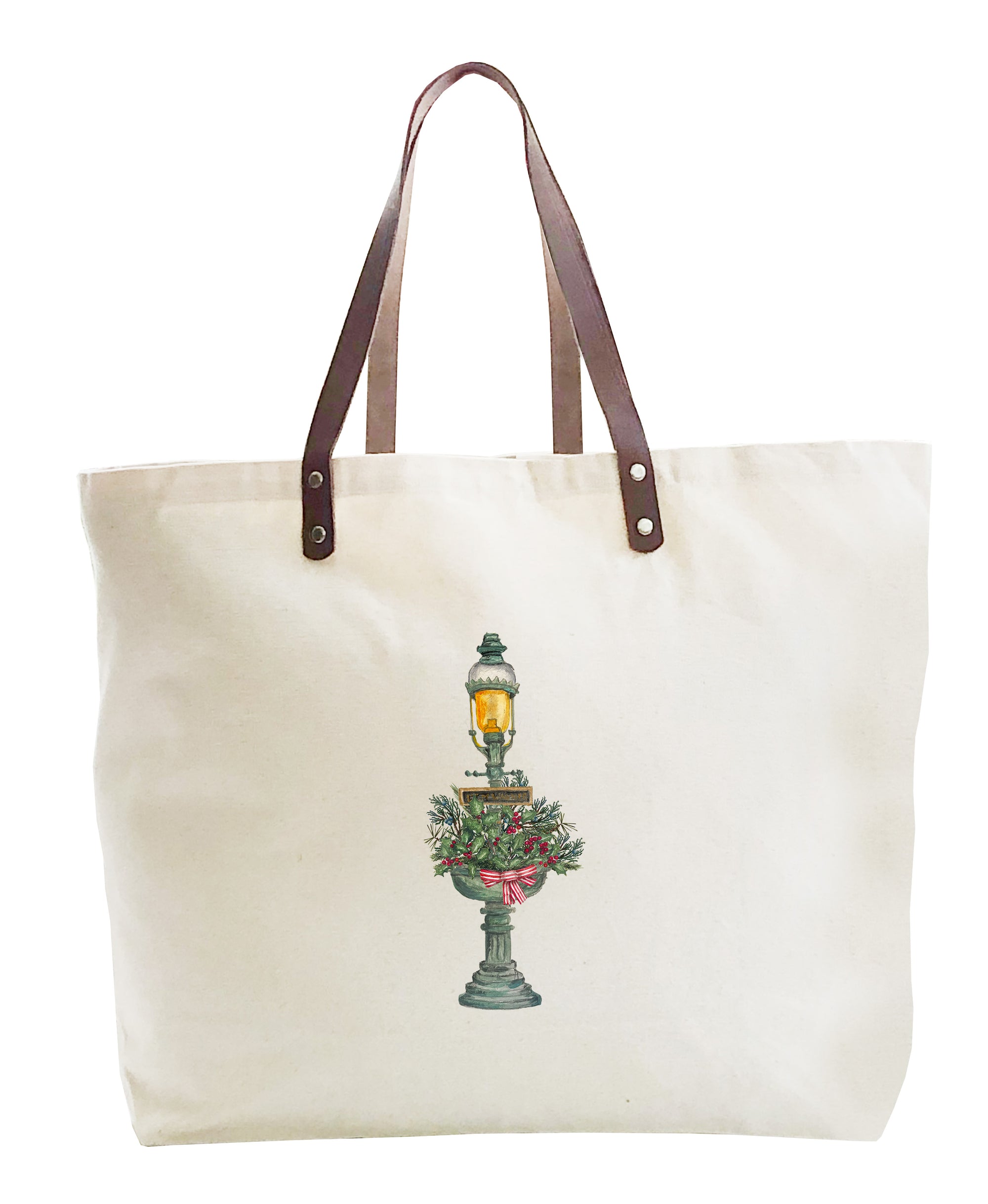 nantucket fountain christmas large tote