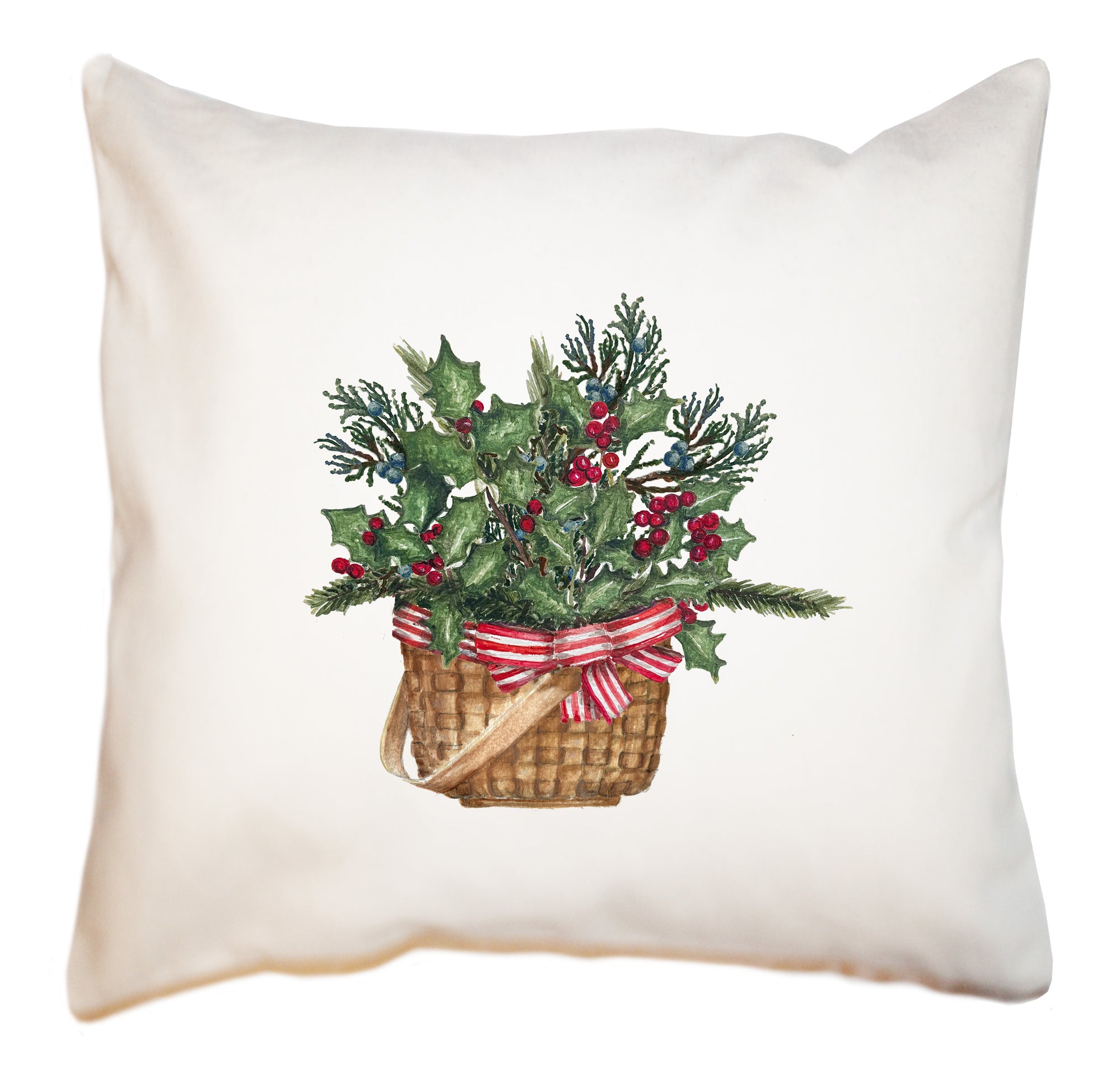 holly in nantucket basket square pillow