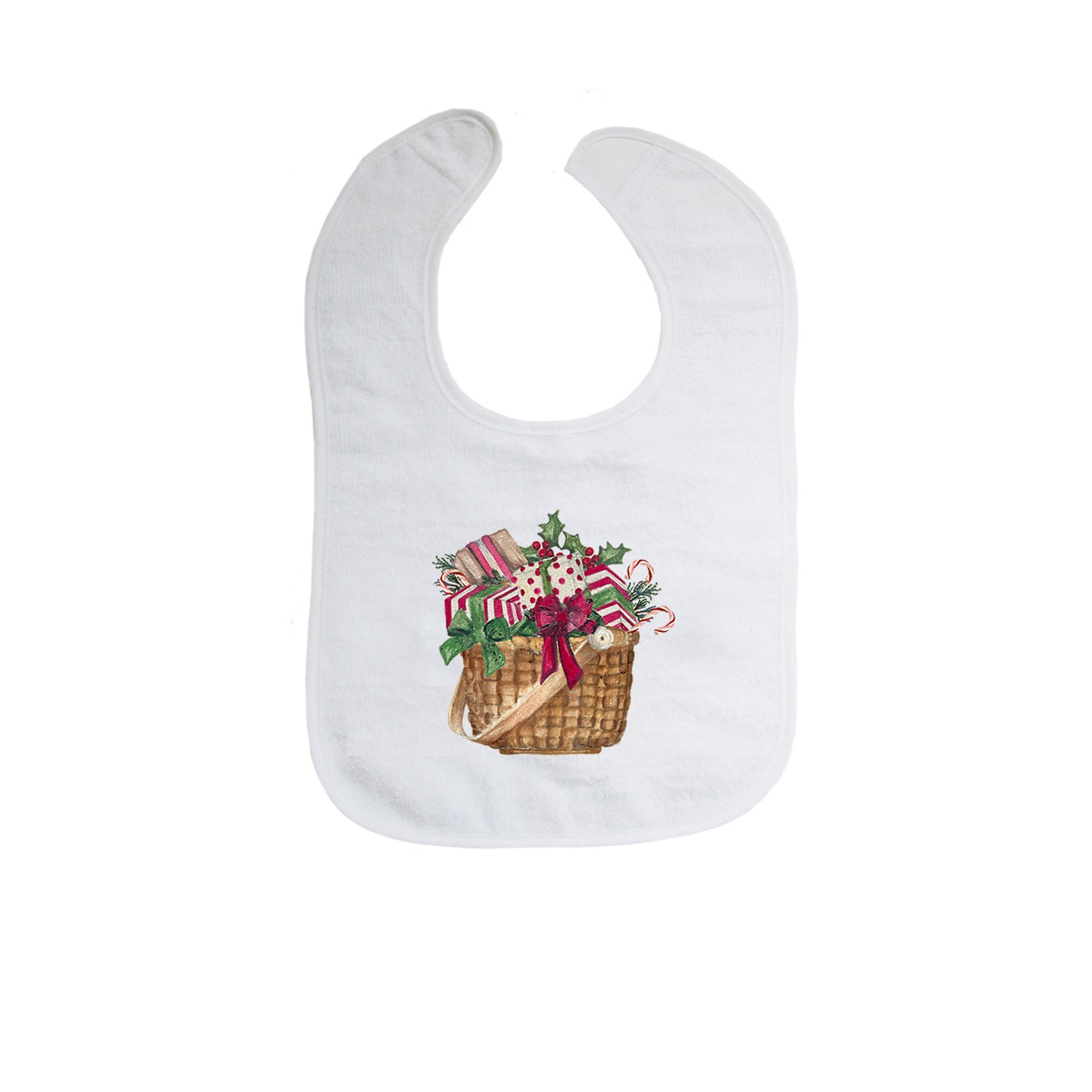 christmas presents in nantucket basket bib