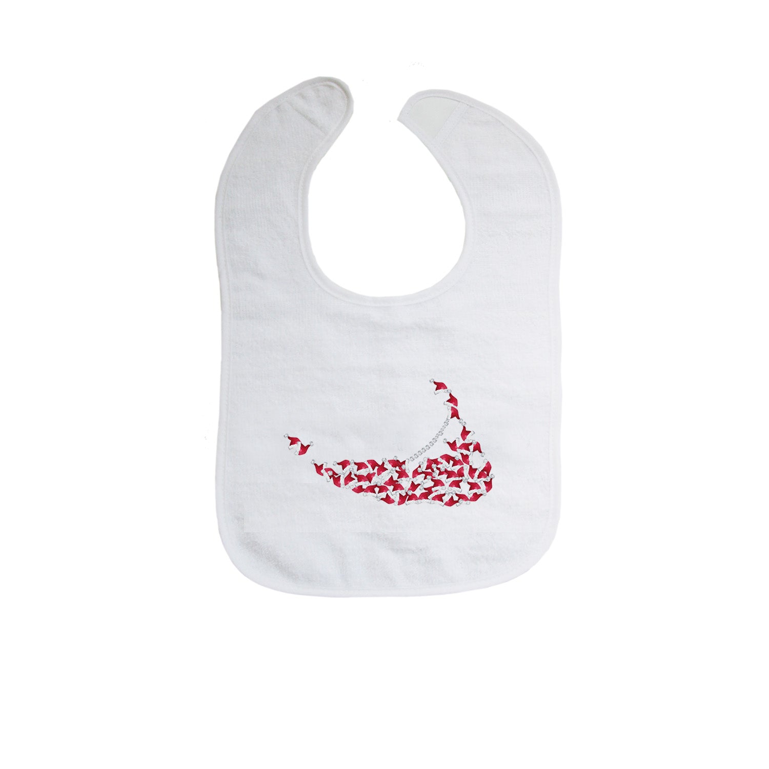 nantucket made of santa hats bib