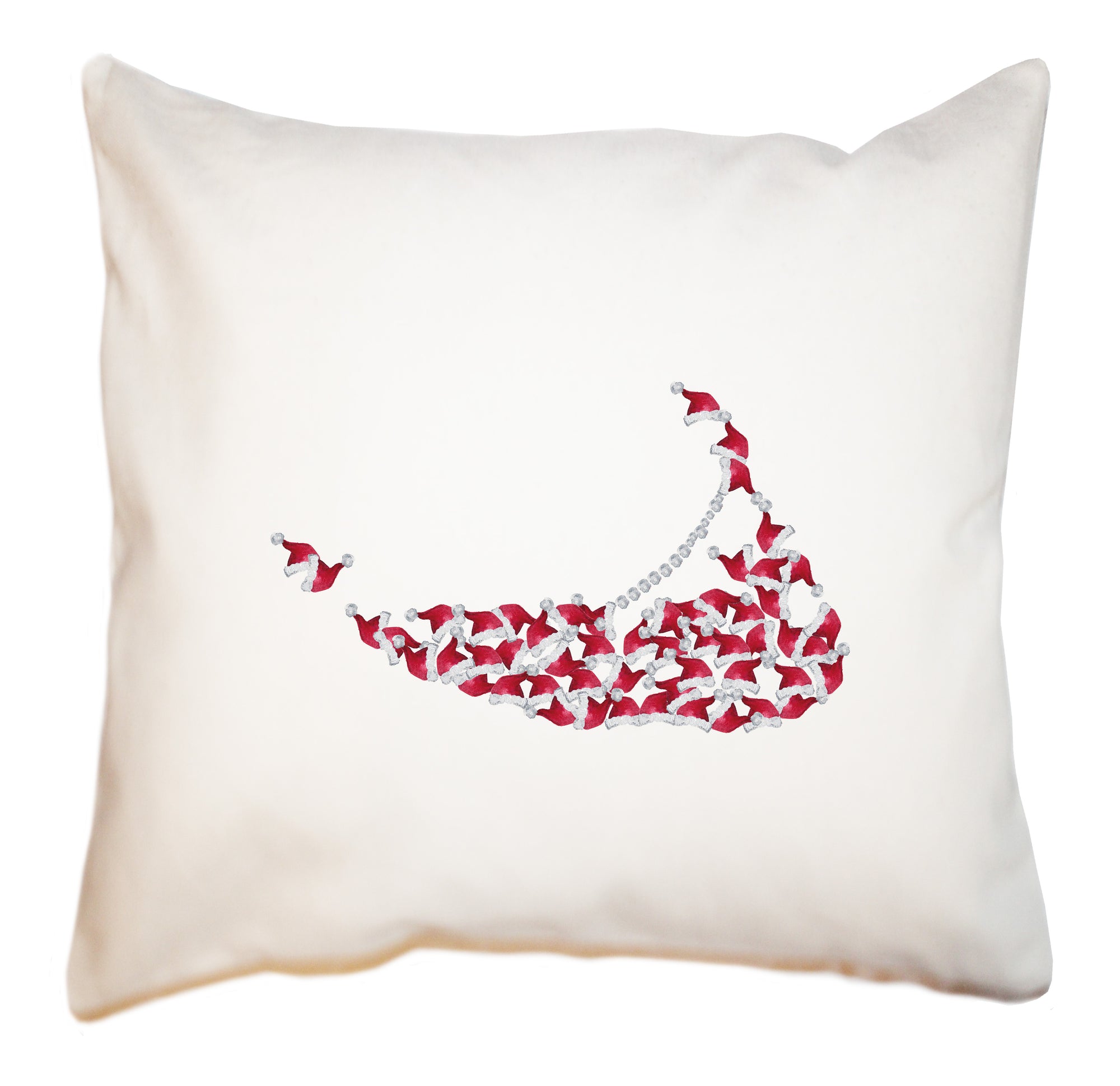 nantucket made of santa hats square pillow