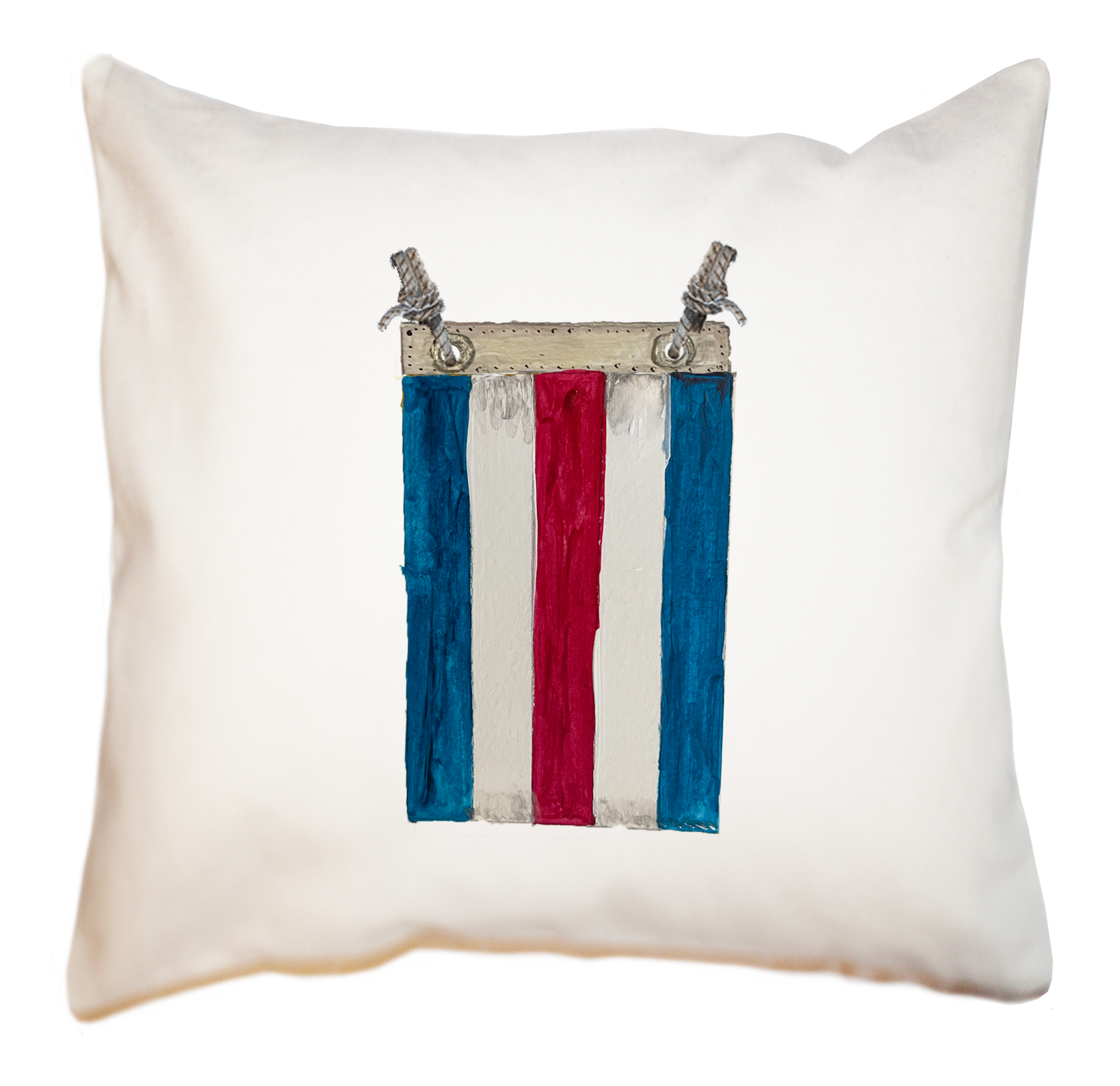 nautical flag C with twine square pillow