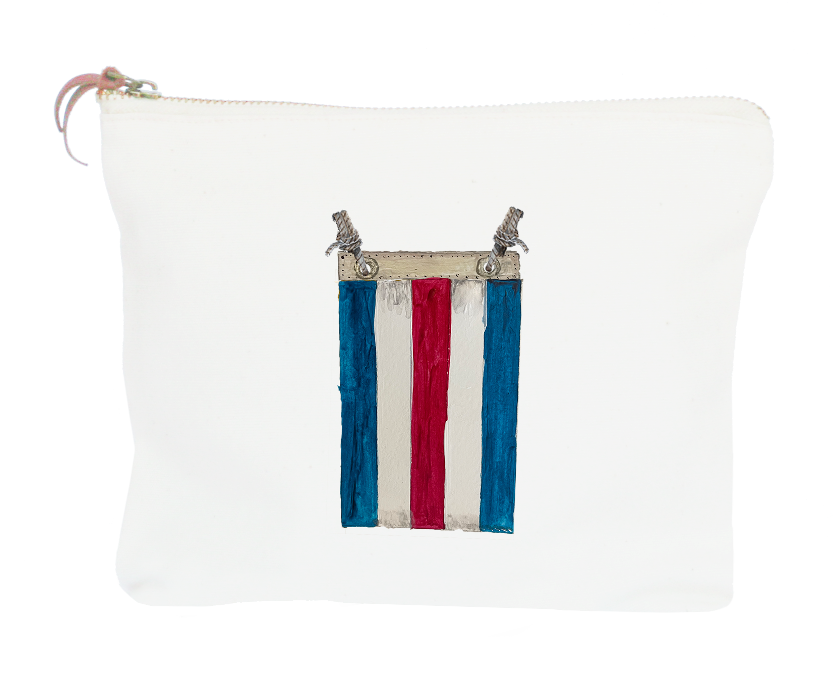 nautical flag C with twine zipper pouch