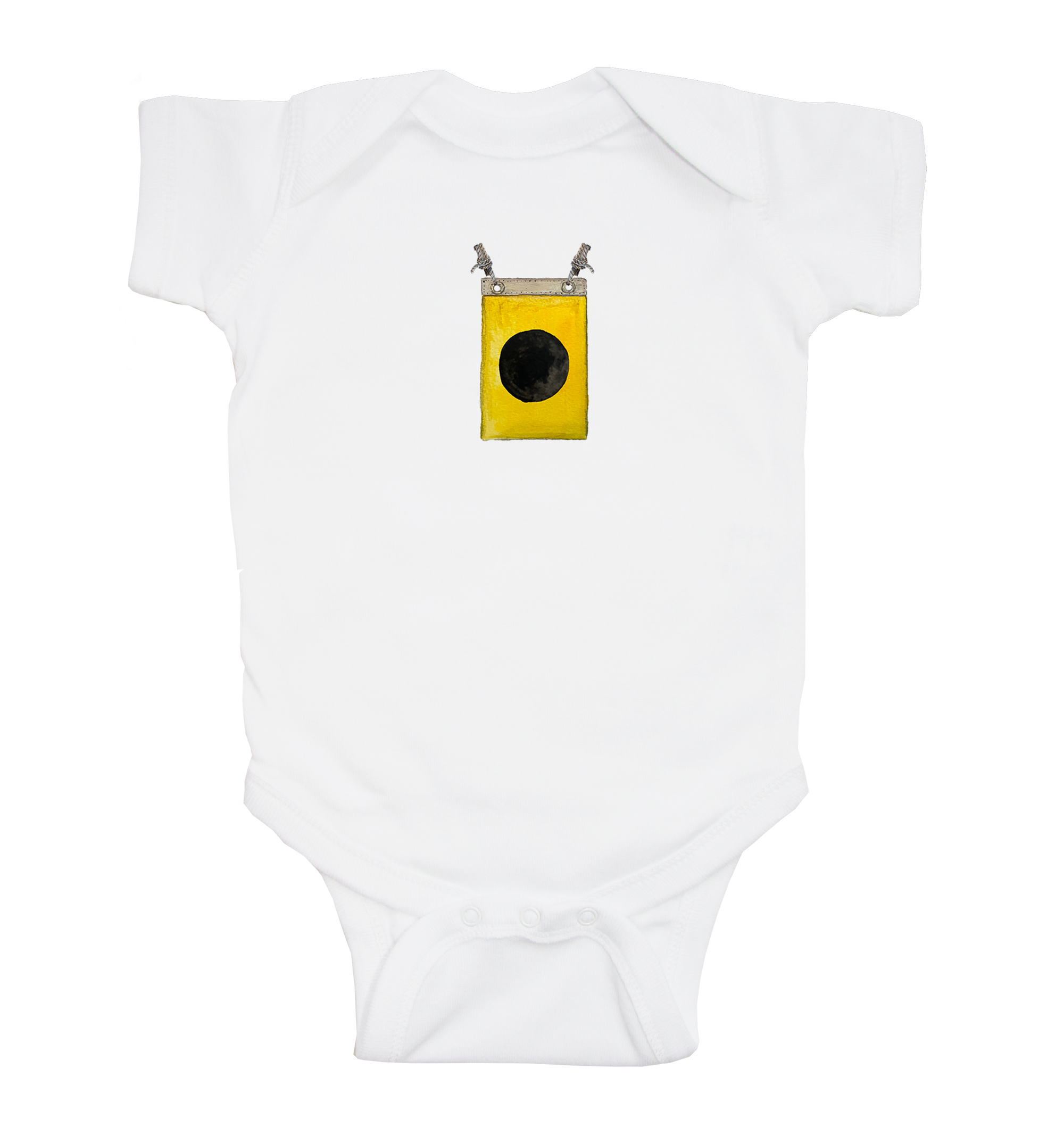 nautical flag I with twine baby snap up short sleeve