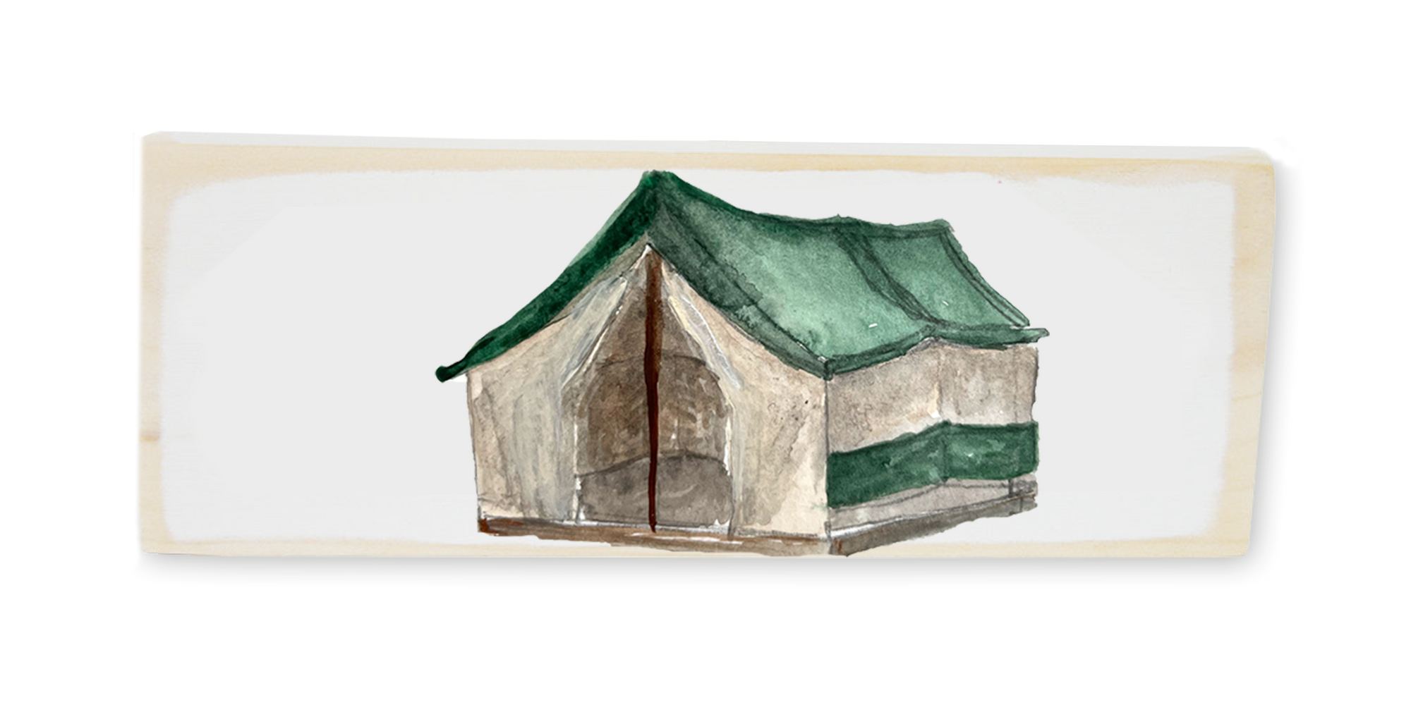 tent wood block rectangle