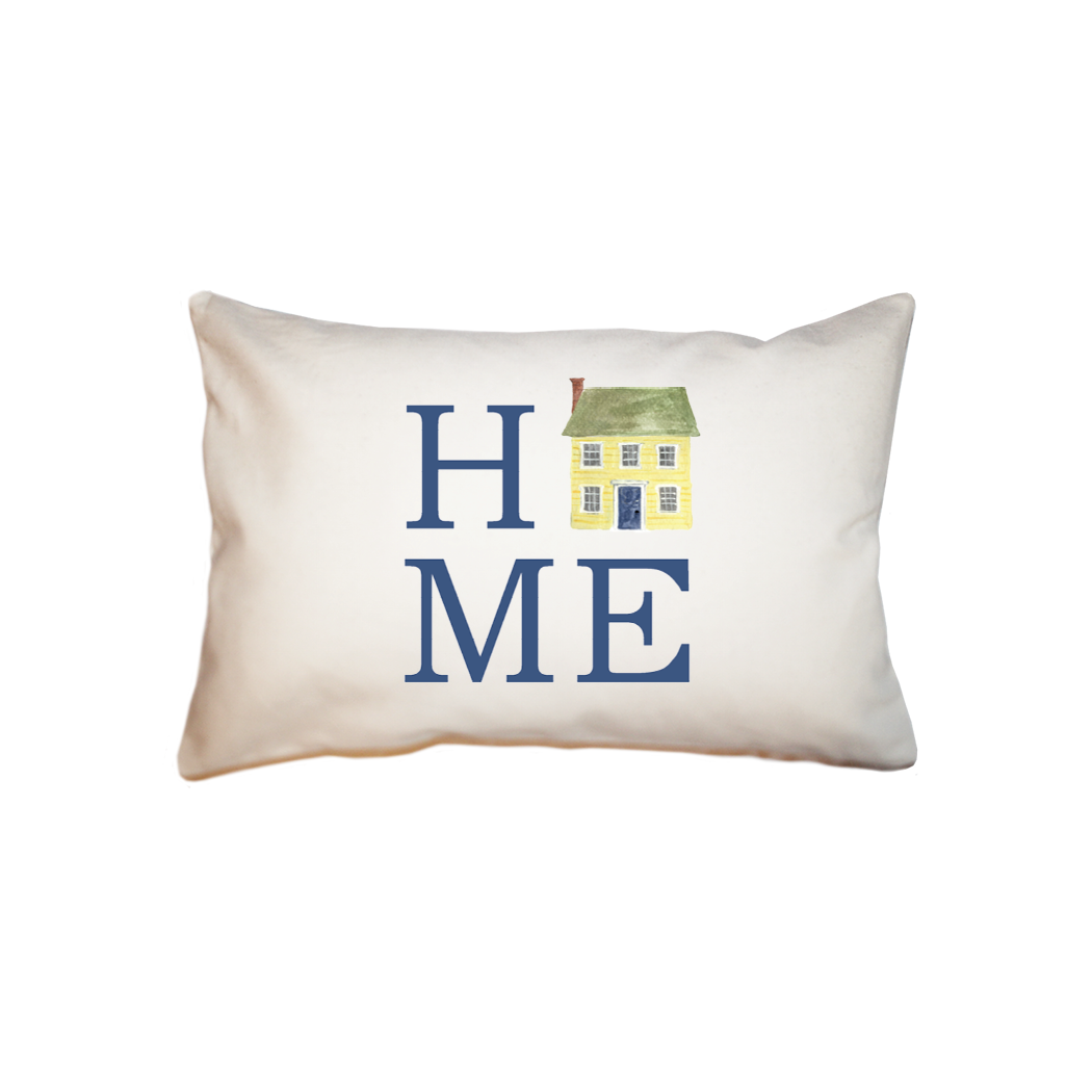 home yellow house small accent pillow