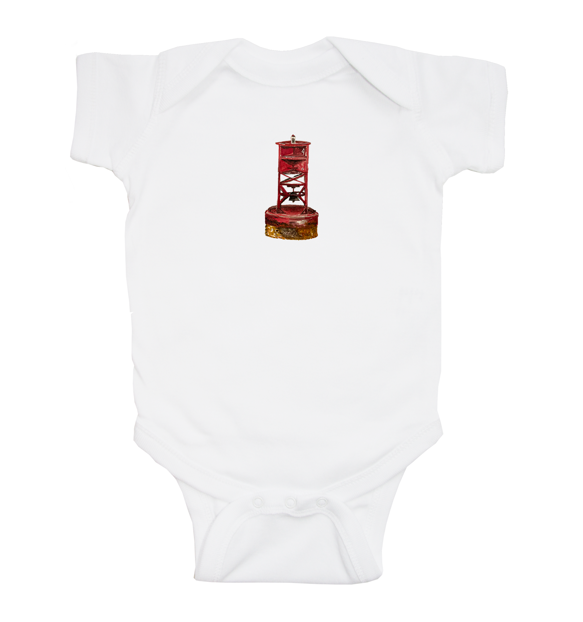 red bell buoy baby snap up short sleeve