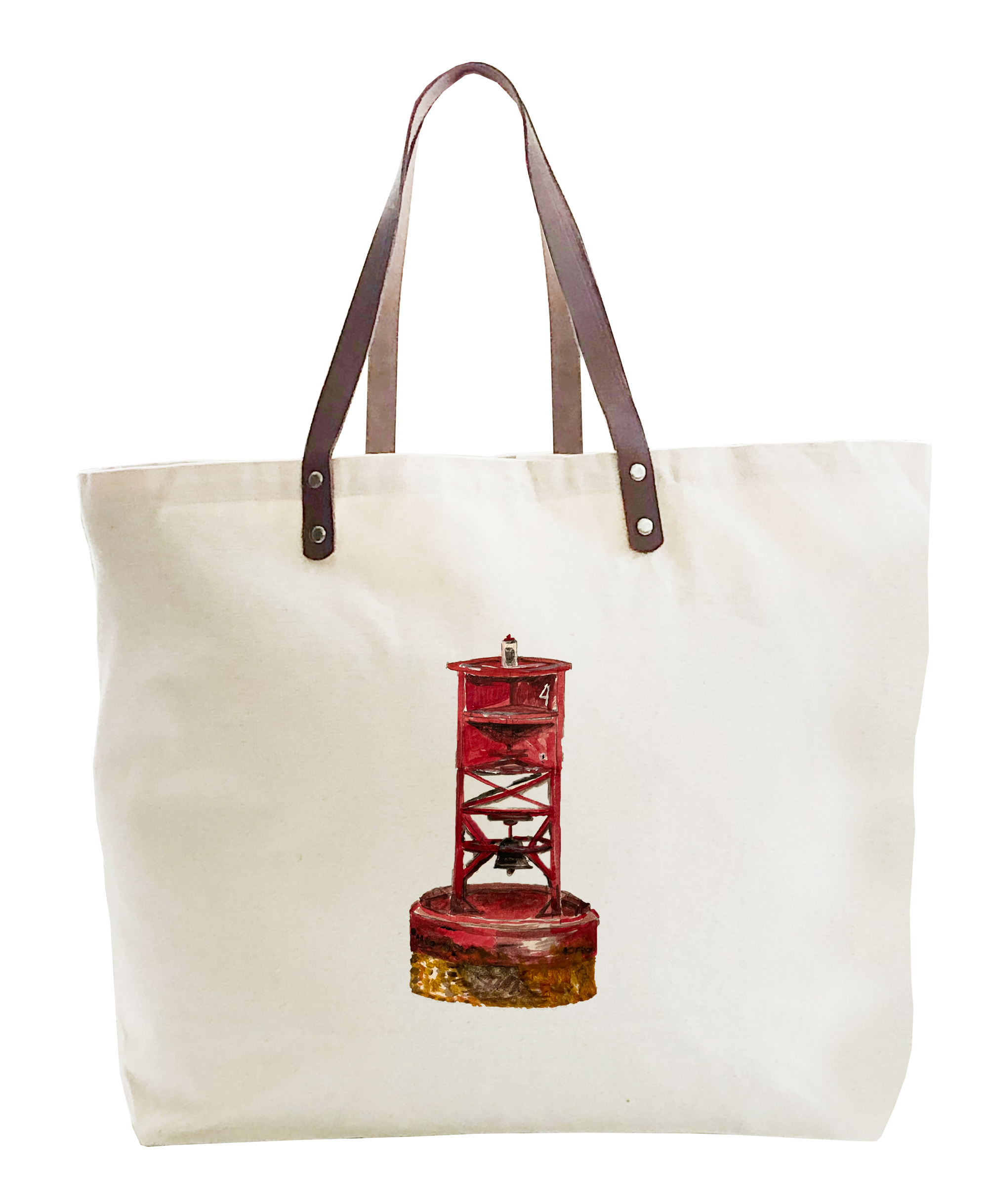 red bell buoy large tote