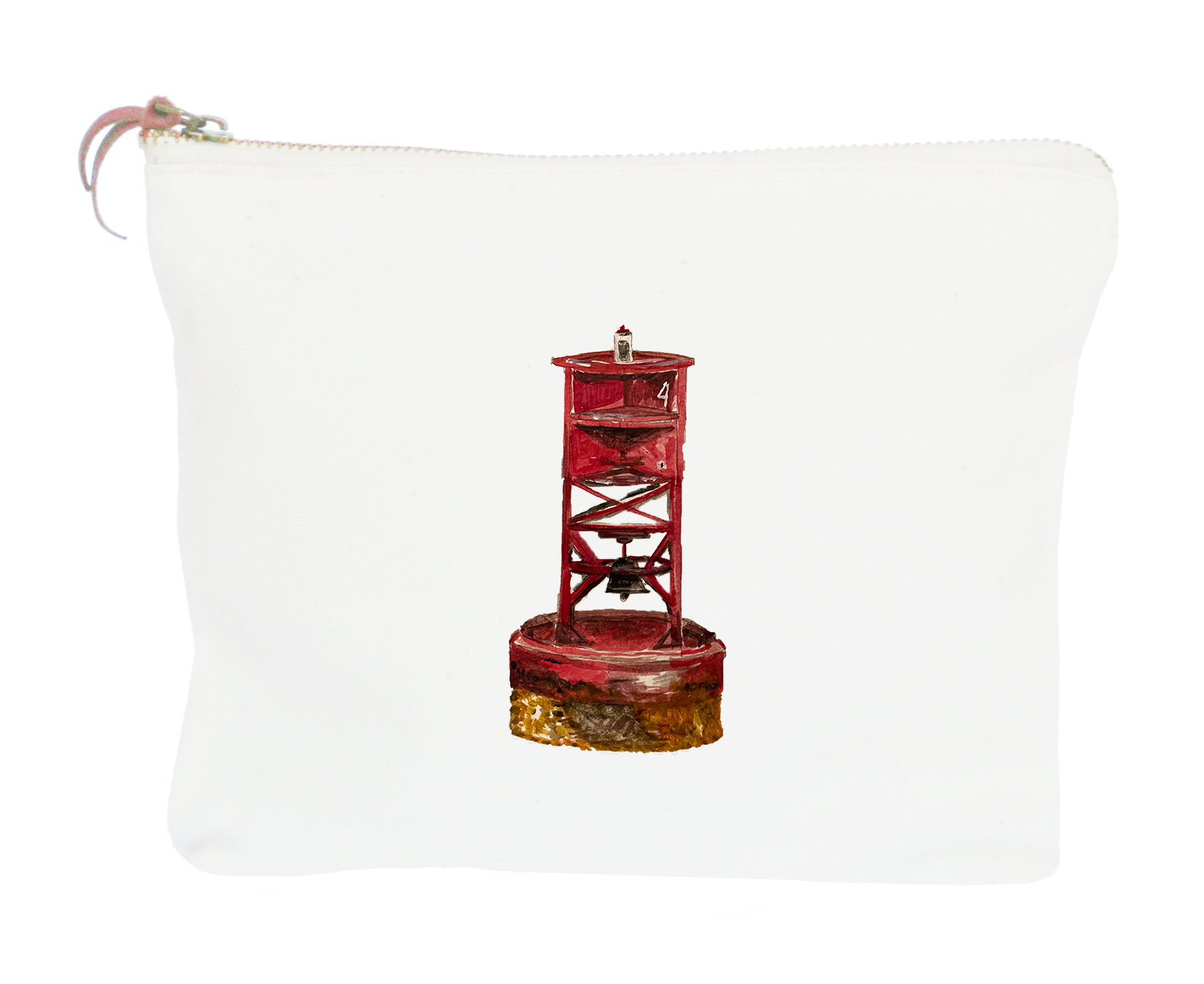 red bell buoy zipper pouch